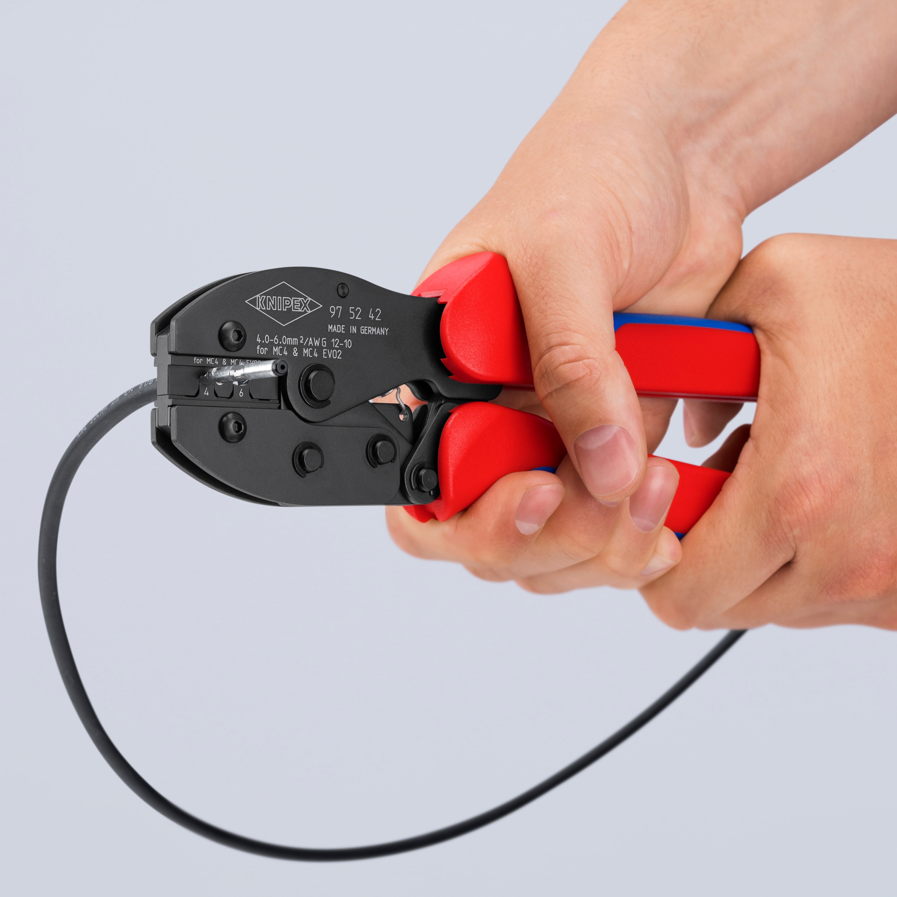 KNIPEX Crimpzange, PreciForce. 97 52 42, für MC4-/MC4 EVO 2-Steckverbinder