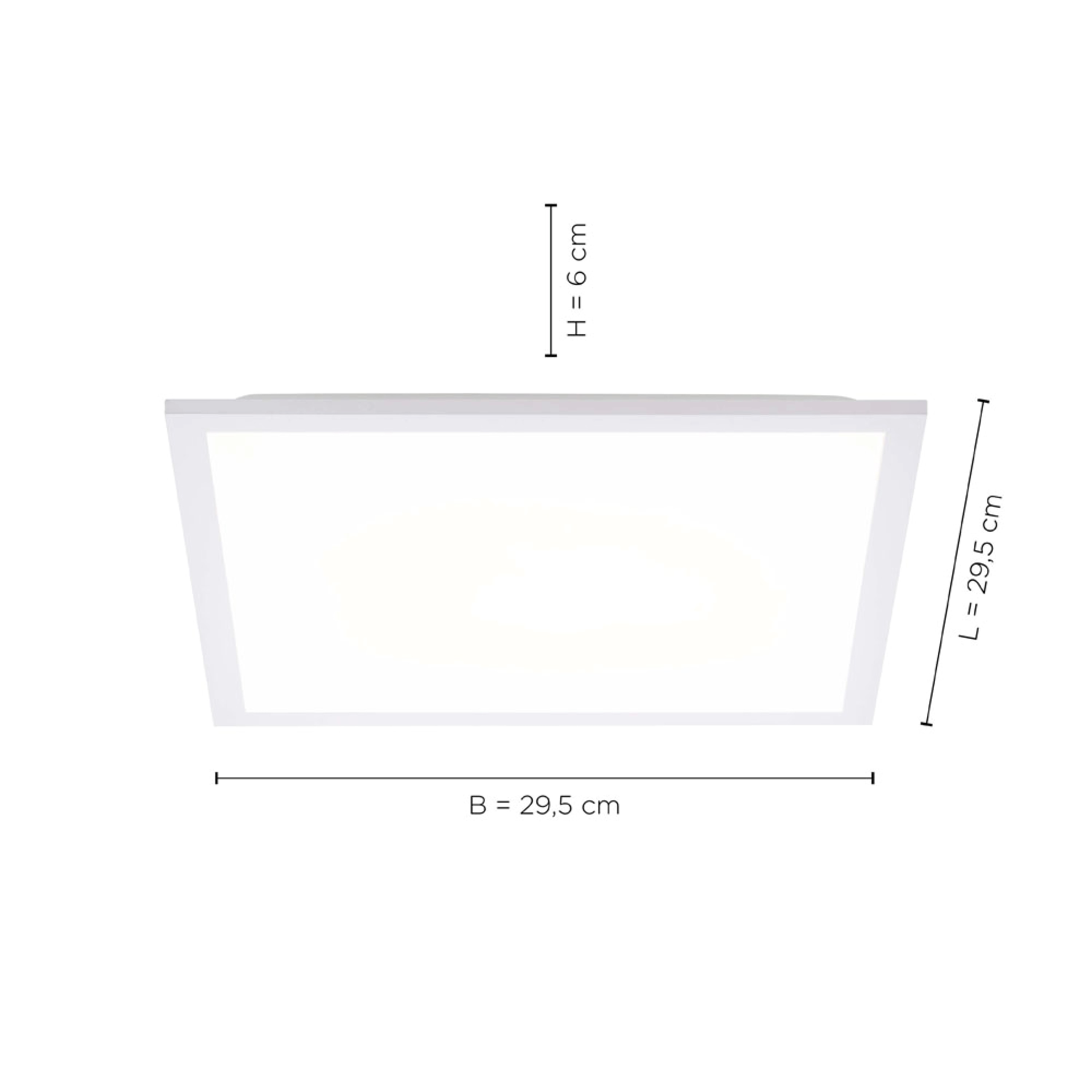 JUST LIGHT LED-Deckenleuchte 12200-16 weiss, 17 W, 1760 lm, 3000 K, einzeln schaltbar