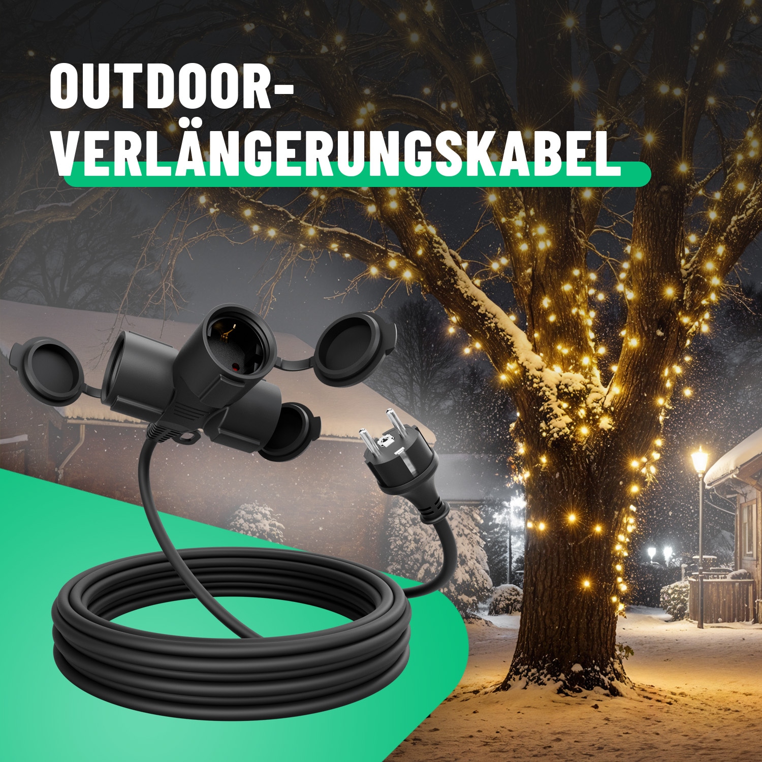 ABSINA Verlängerungskabel 151233, 3-Fach, 5 m