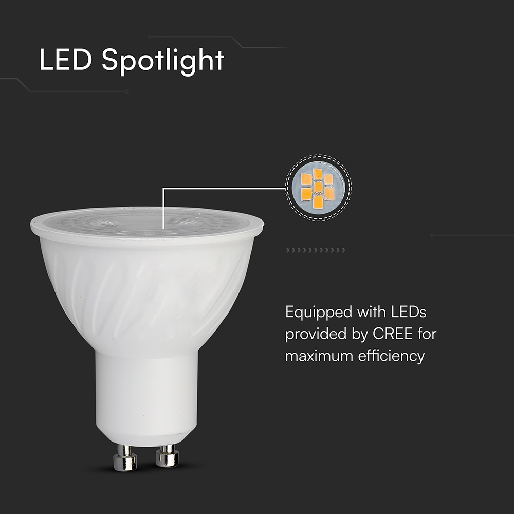V-TAC LED-Lampe VT-211976, 6W, EEK: F, 445lm, 6500 K, PAR16, GU10, 38°, dimmbar V-TAC LED-Lampe VT-211976, 6W, EEK: F, 445lm, 6500 K, PAR16, GU10, 38°, dimmbar