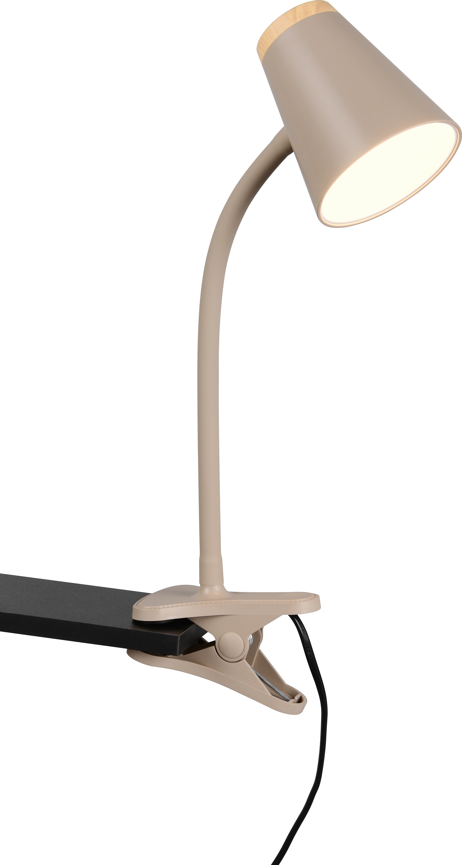 REALITY LED-Klemmleuchte PONGO, R25831143, 4,5W, 500lm, 3000K, beige REALITY LED-Klemmleuchte PONGO, R25831143, 4,5W, 500lm, 3000K, beige