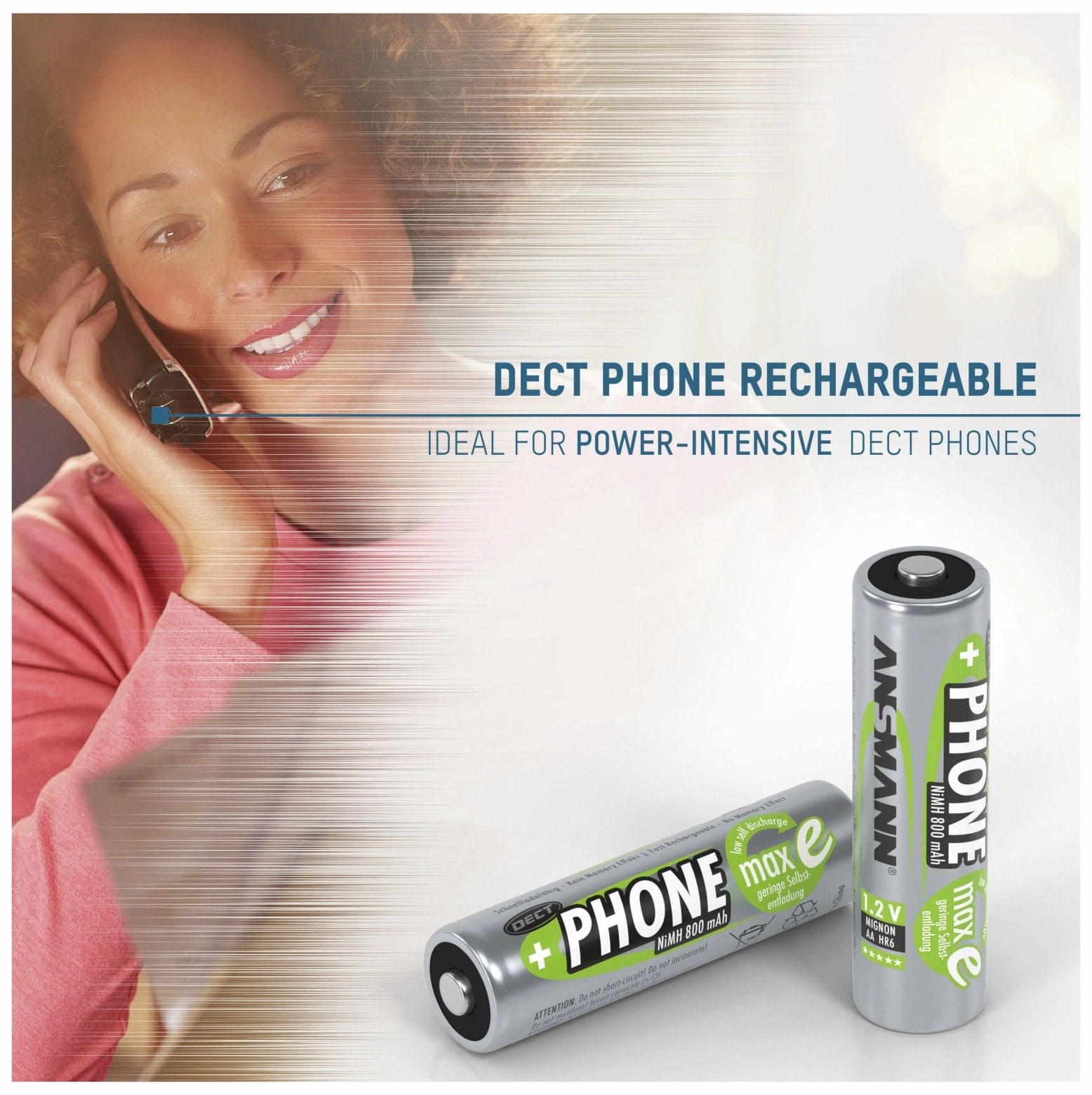 ANSMANN NiMH-Mignon-Akku Phone maxE, 800 mAh, 2 Stück ANSMANN NiMH-Mignon-Akku Phone maxE, 800 mAh, 2 Stück