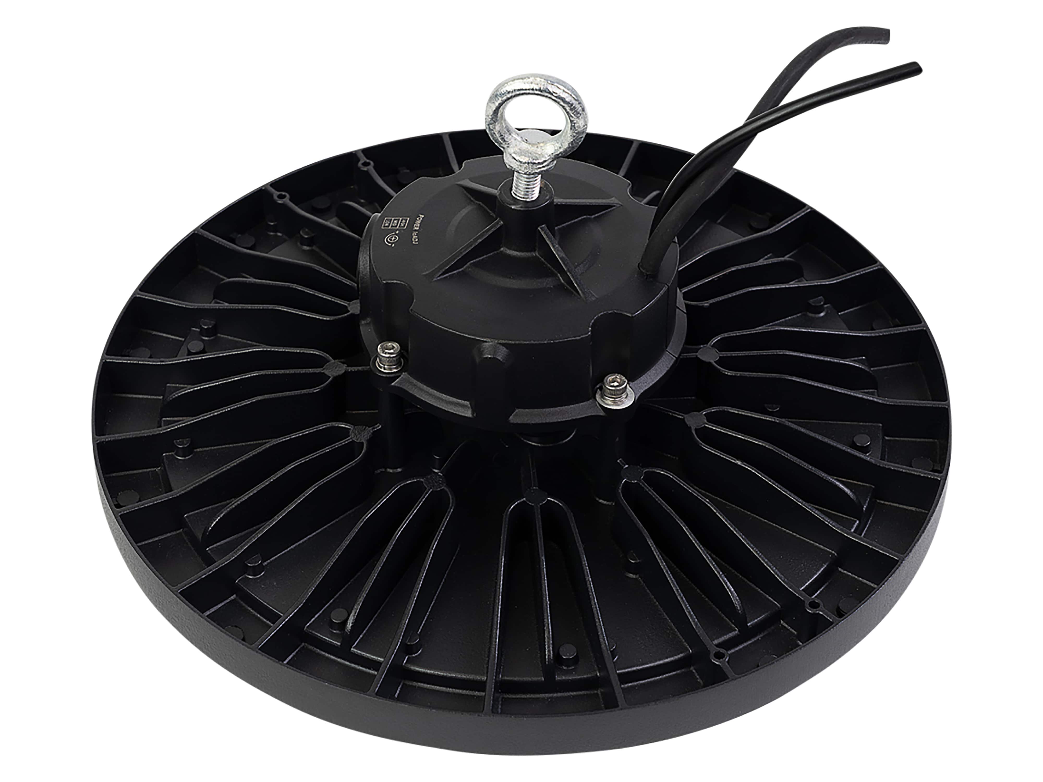 ENOVALITE LED-HighBay-Leuchte, UFO, 120...200 W, 4000 K, EEK: C, 19200...32000 lm, dimmbar, schwarz