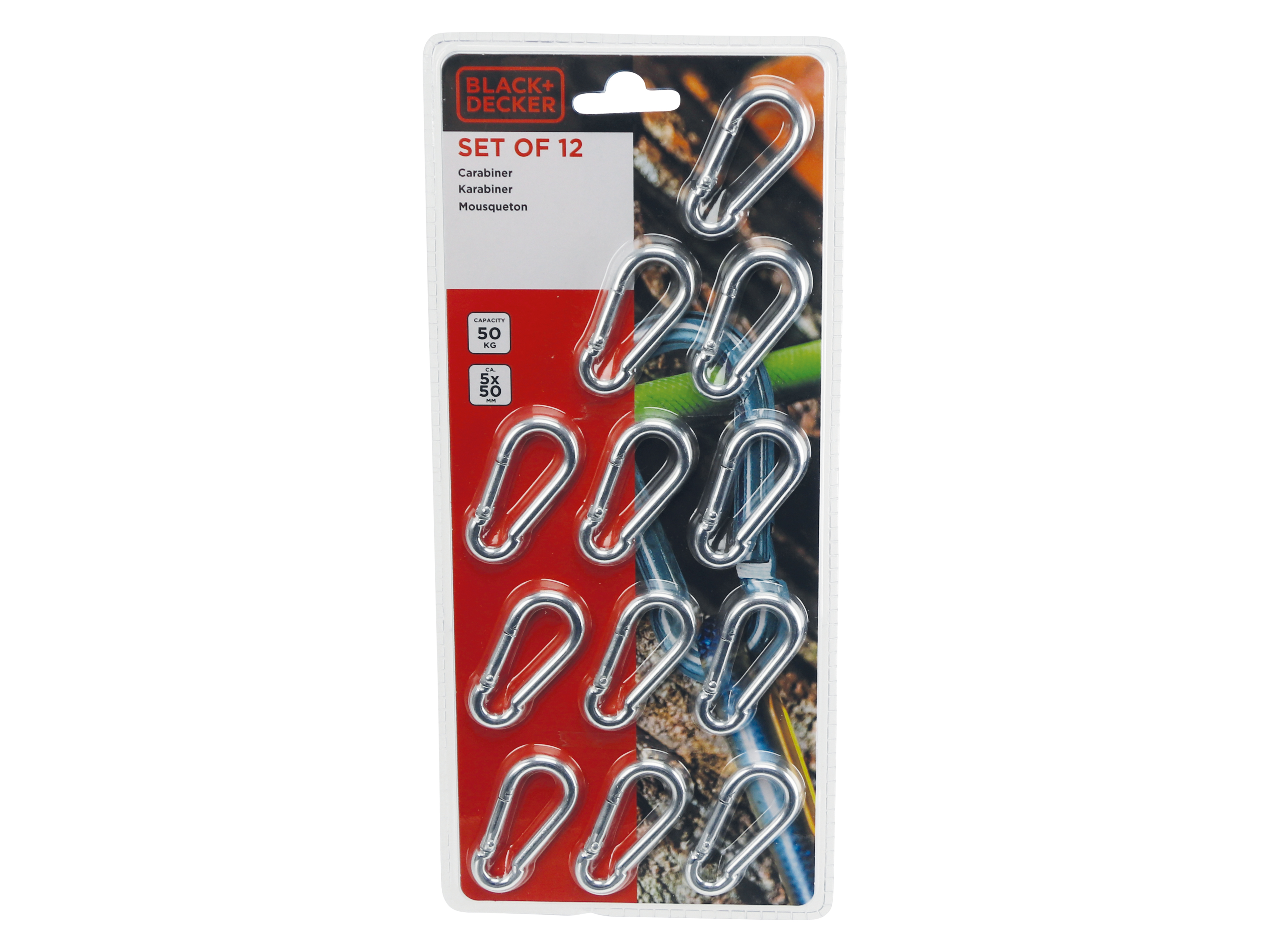 BLACK+DECKER, Karabiner-Set, 12-teilig