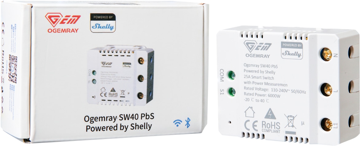 SHELLY OGEMRAY Relais Smart Relay 25A