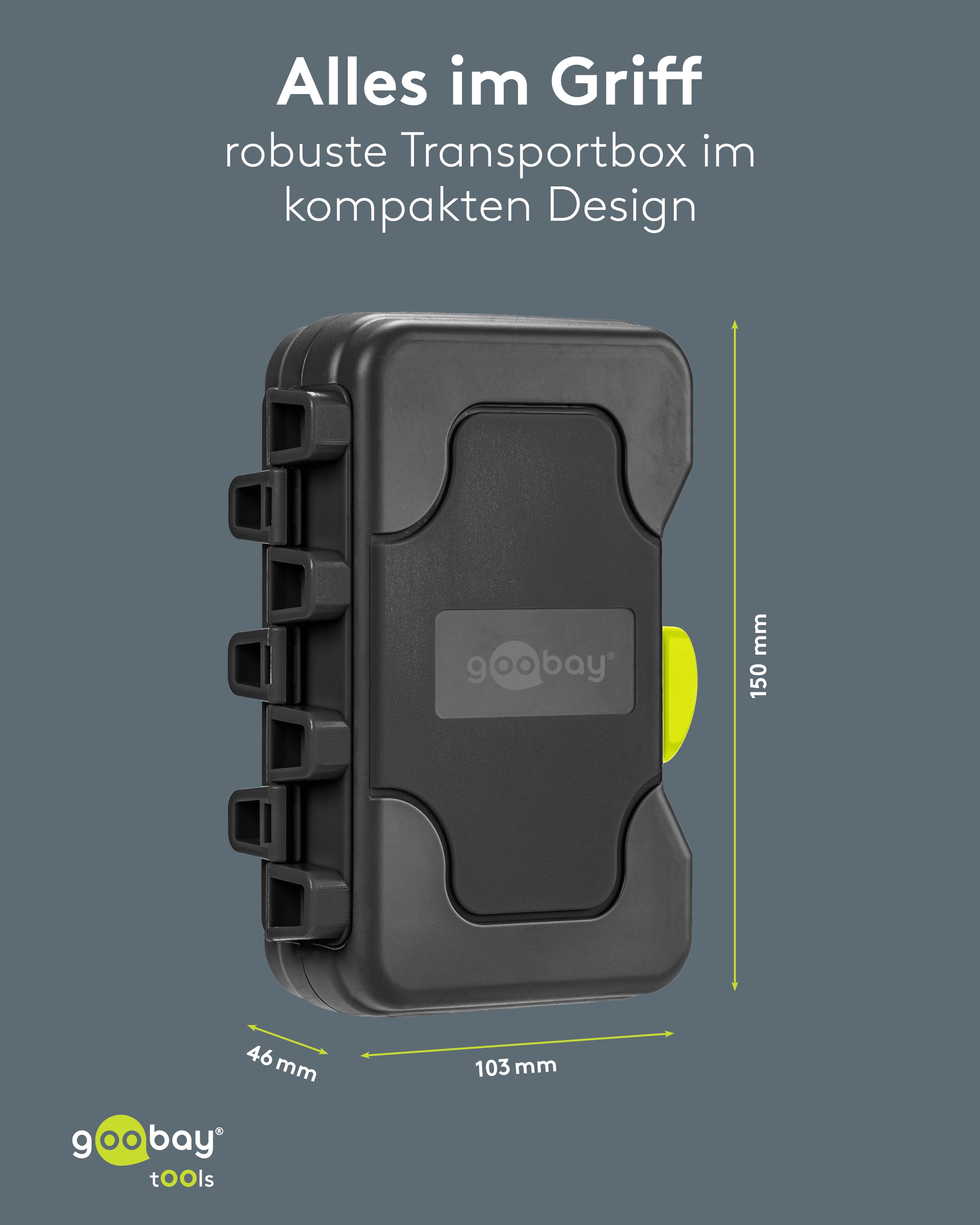 GOOBAY TOOLS Metall- & Steinbohrer-Set, 77848, 1,5-10 mm, 17-teilig