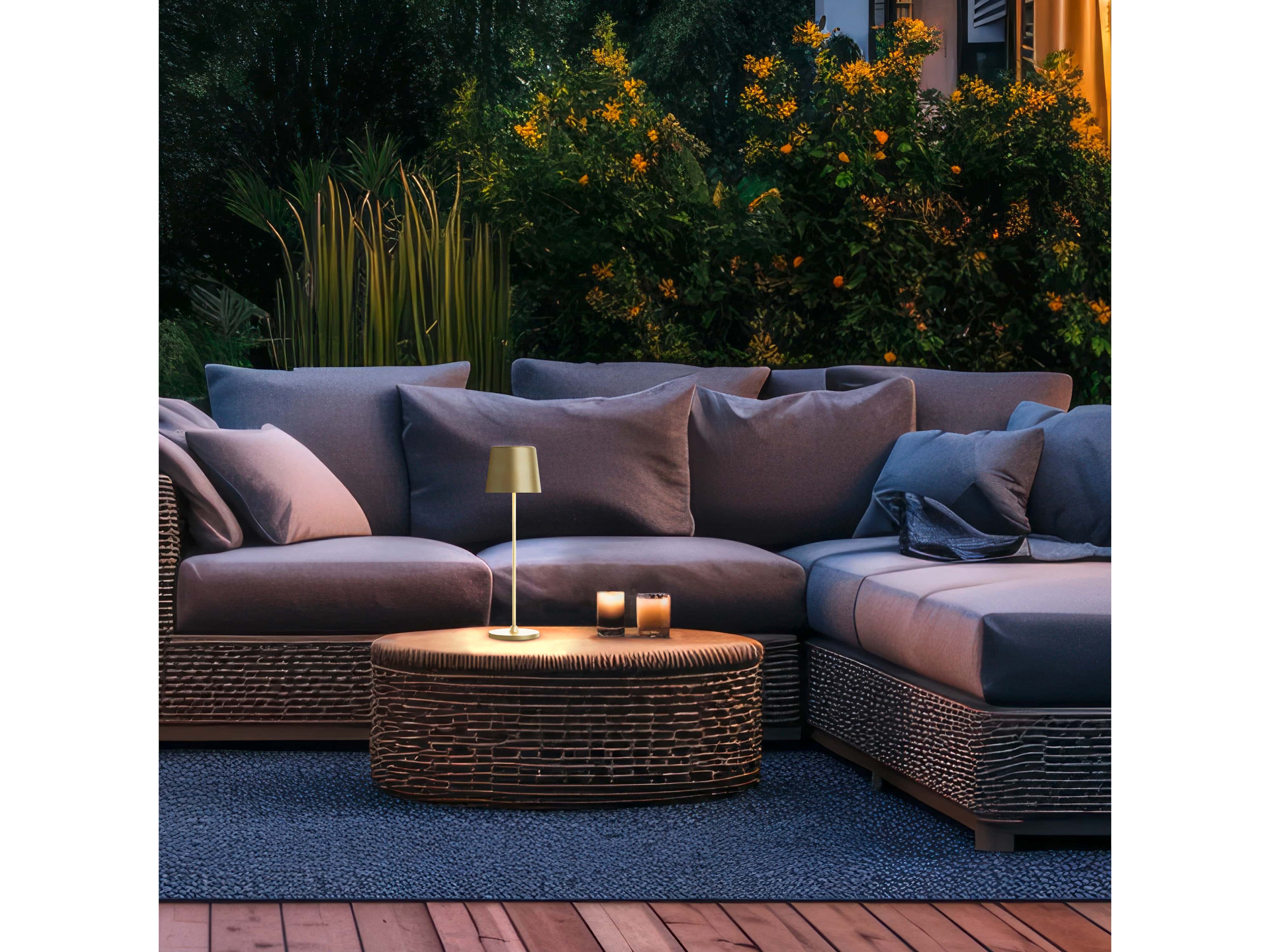 BRILLIANT LED-Akku-Tischleuchte Kaami, 2 W, 310 lm, 3000 K, gold, 2er Set