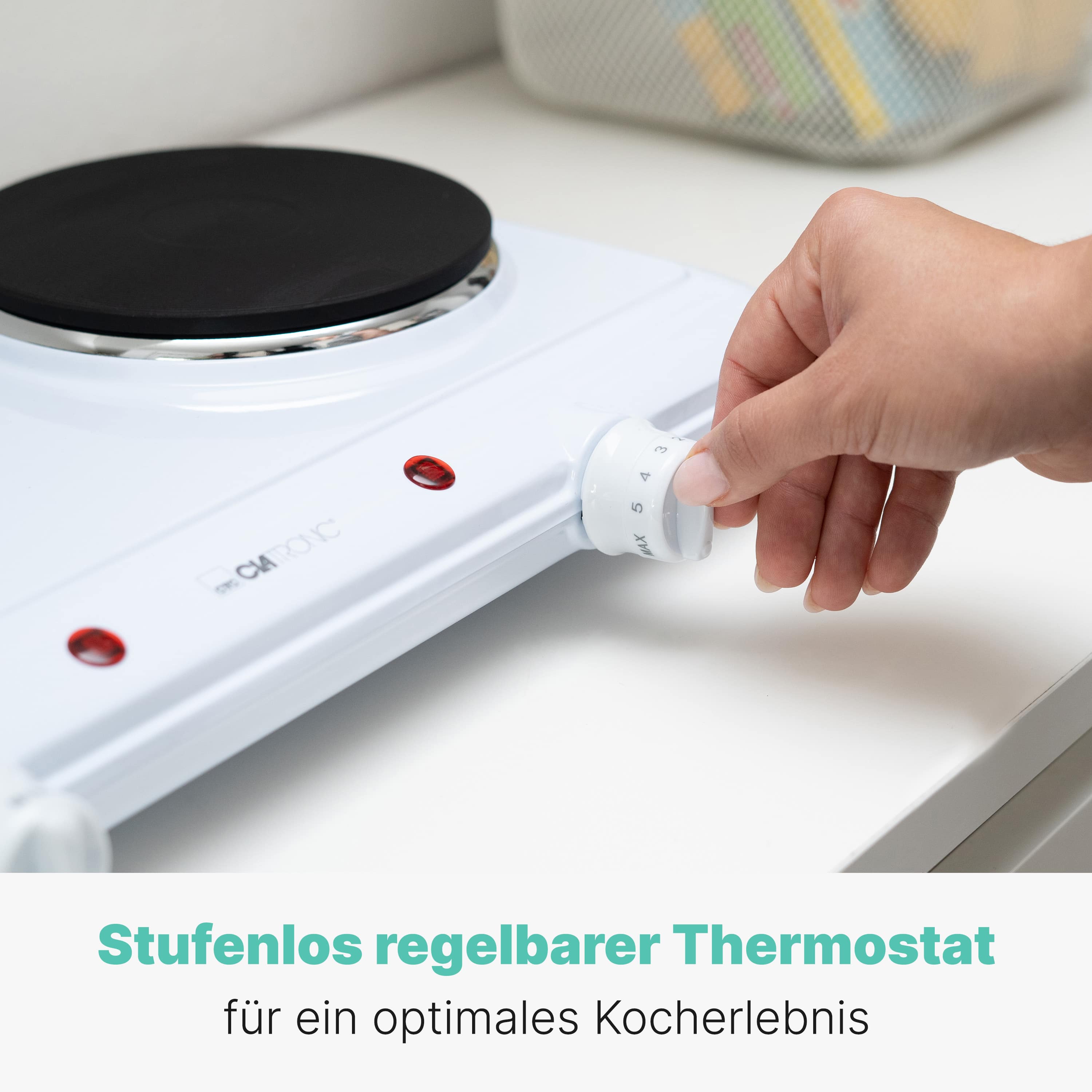 CLATRONIC Doppelkochplatte DKP 3583, 1x Ø180mm, 1500W, 1x Ø150mm, 1000W, weiß CLATRONIC Doppelkochplatte DKP 3583, 1x Ø180mm, 1500W, 1x Ø150mm, 1000W, weiß