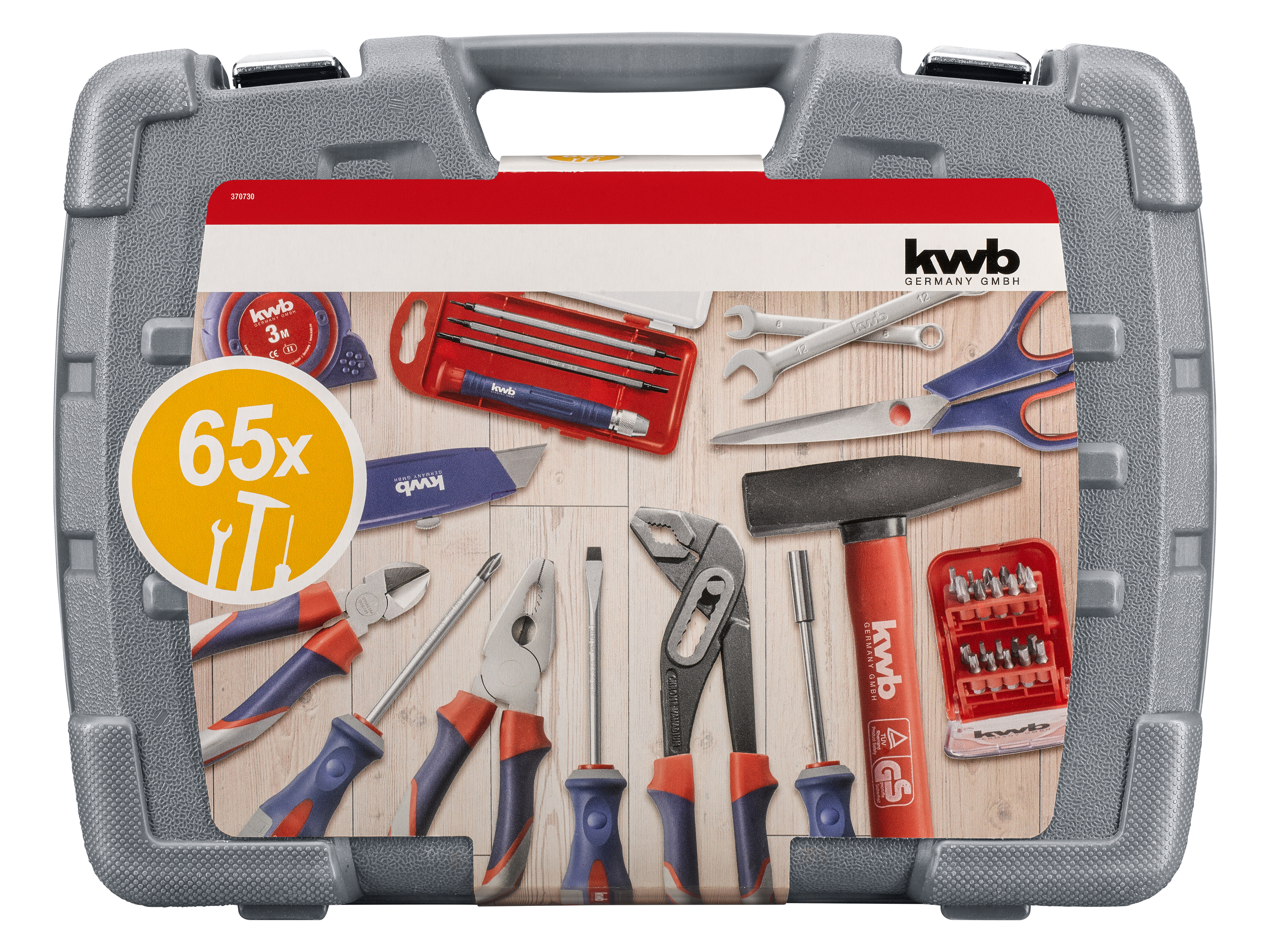 KWB Werkzeugkoffer, 370730, 65-teilig