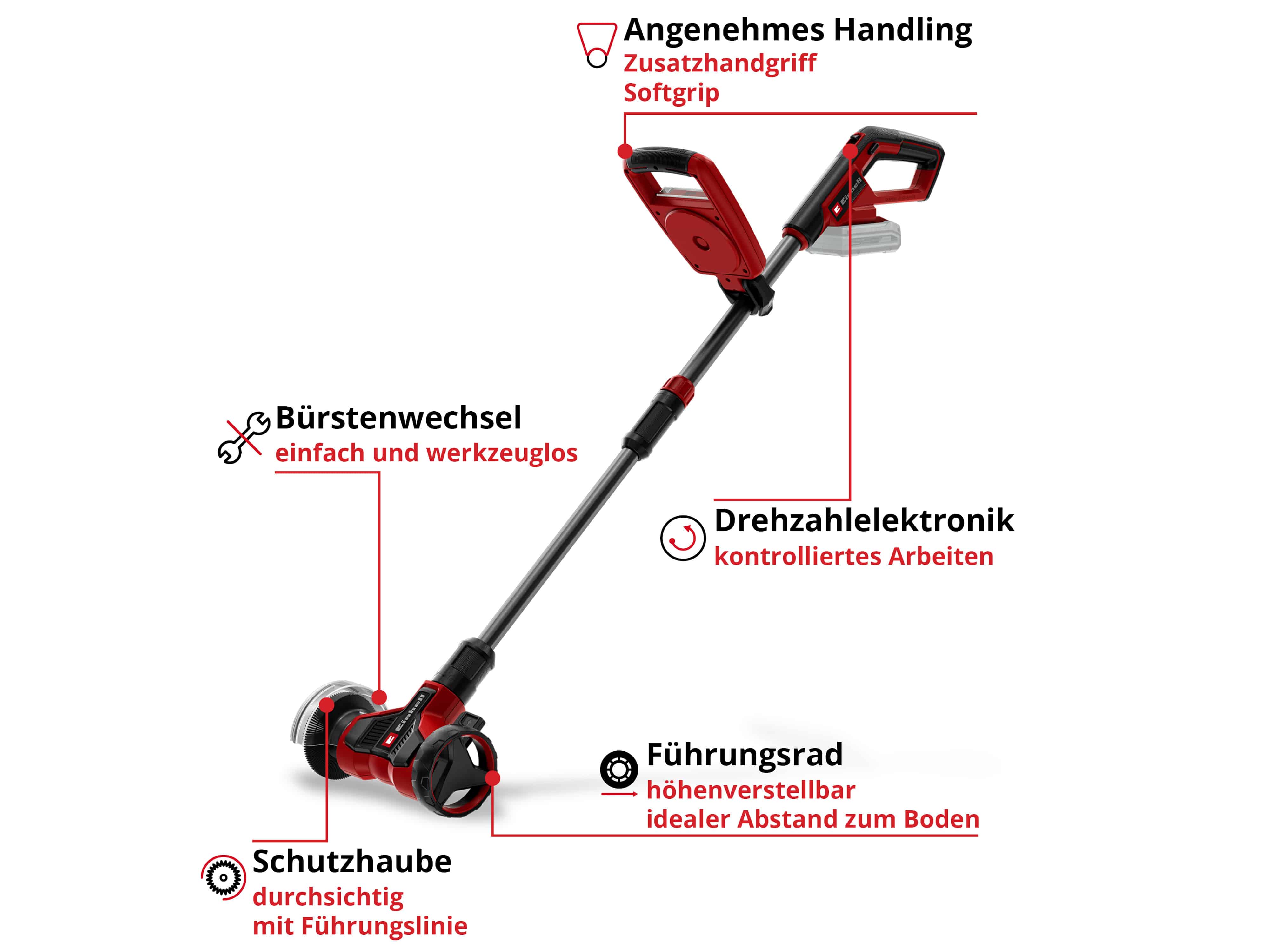 EINHELL Akku-Fugenreiniger GE-CC 18/110, Li E - Solo, 3424070