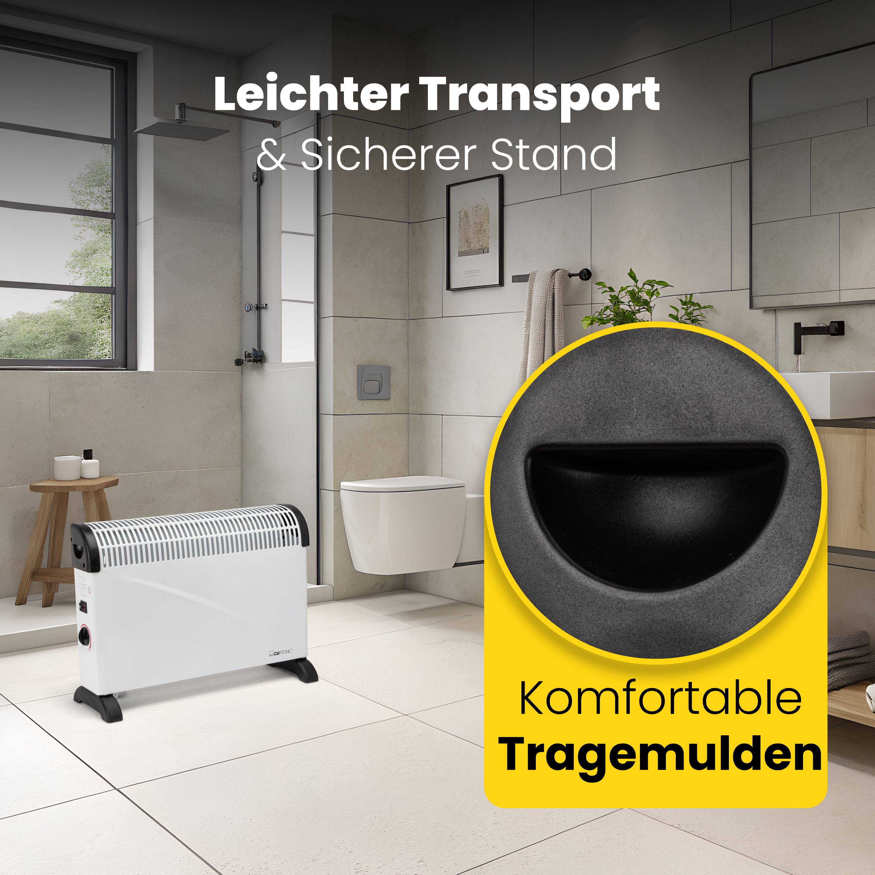 CLATRONIC Konvektor-Heizung KH 3077 N, 3 Heizstufen, weiß, max. 2000 Watt CLATRONIC Konvektor-Heizung KH 3077 N, 3 Heizstufen, weiß, max. 2000 Watt