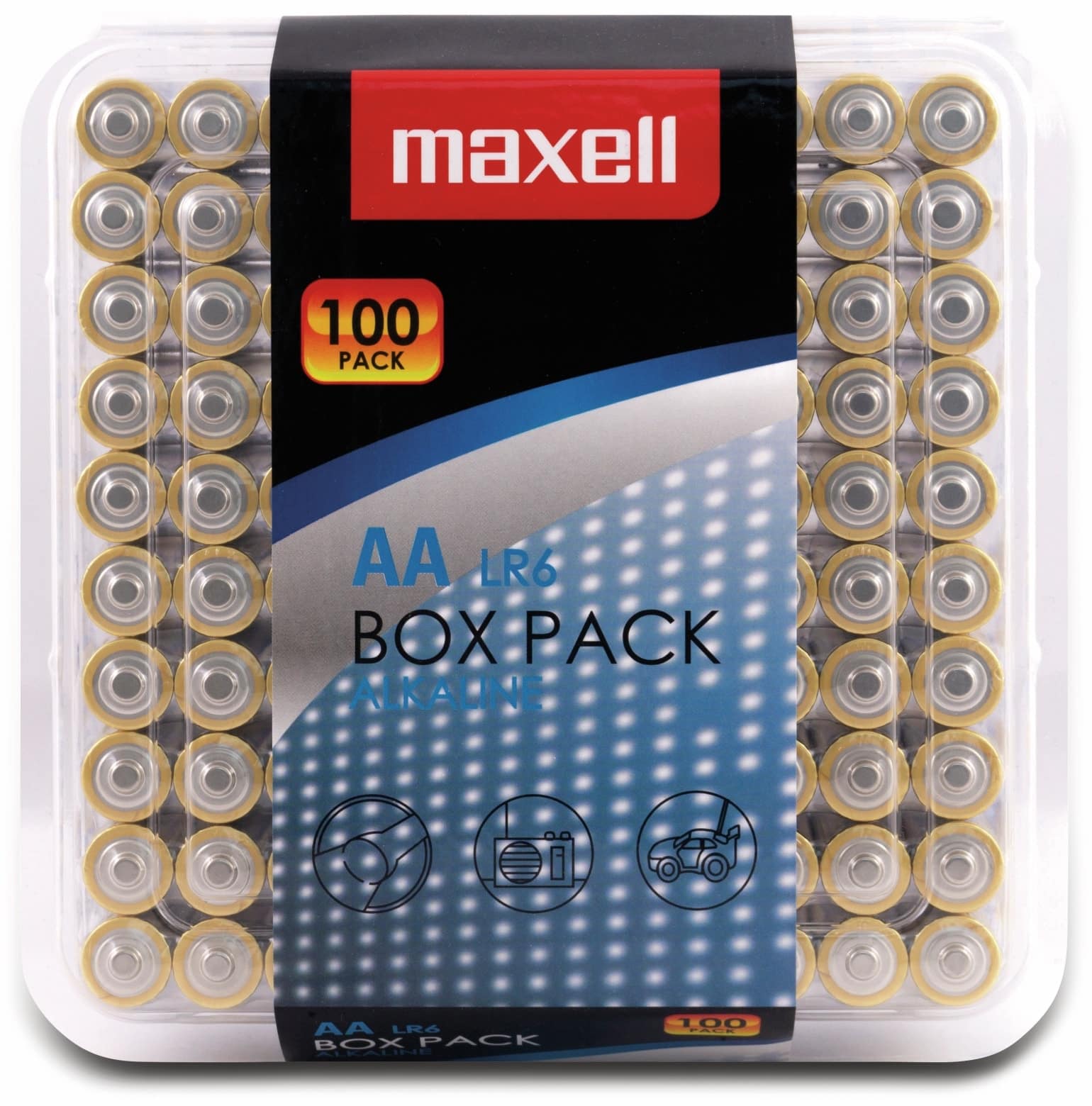 MAXELL Mignon-Batterie Alkaline, AA, LR6, 100er Box