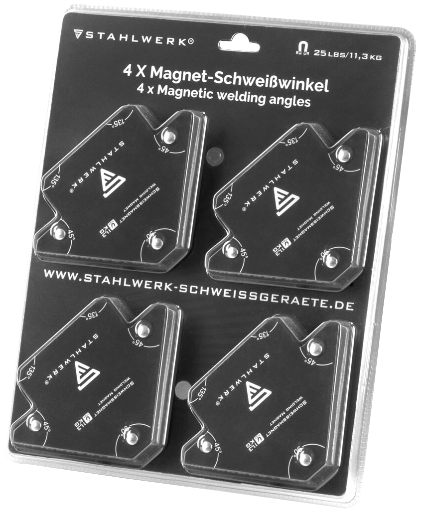 STAHLWERK Magnet-Schweißwinkel, 4571, 11,3 kg/ 25 lbs, 4er Set STAHLWERK Magnet-Schweißwinkel, 4571, 11,3 kg/ 25 lbs, 4er Set