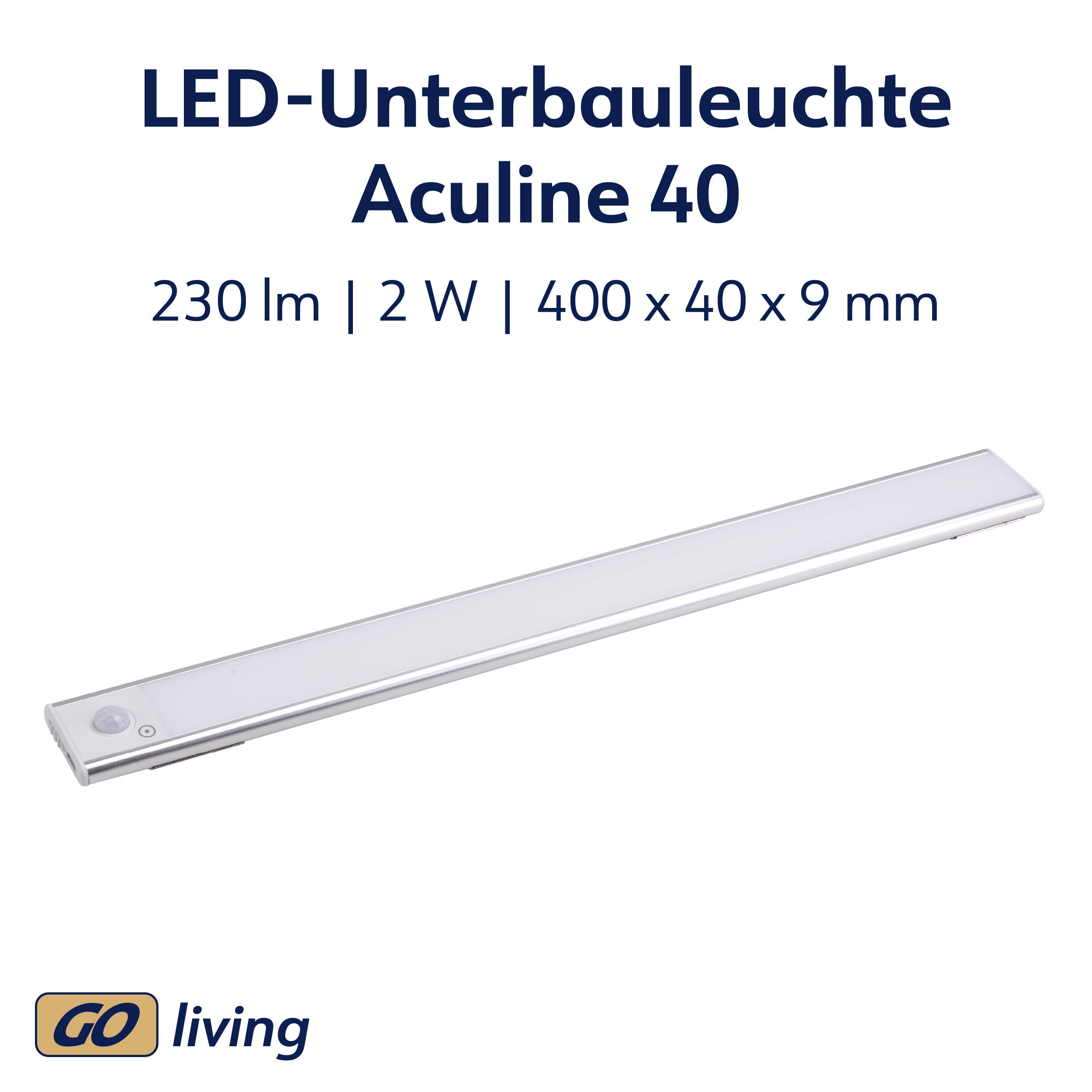 MÜLLER-LICHT LED-Unterbauleuchte Aculine, 40 cm, max. 6500K, dimmbar MÜLLER-LICHT LED-Unterbauleuchte Aculine, 40 cm, max. 6500K, dimmbar