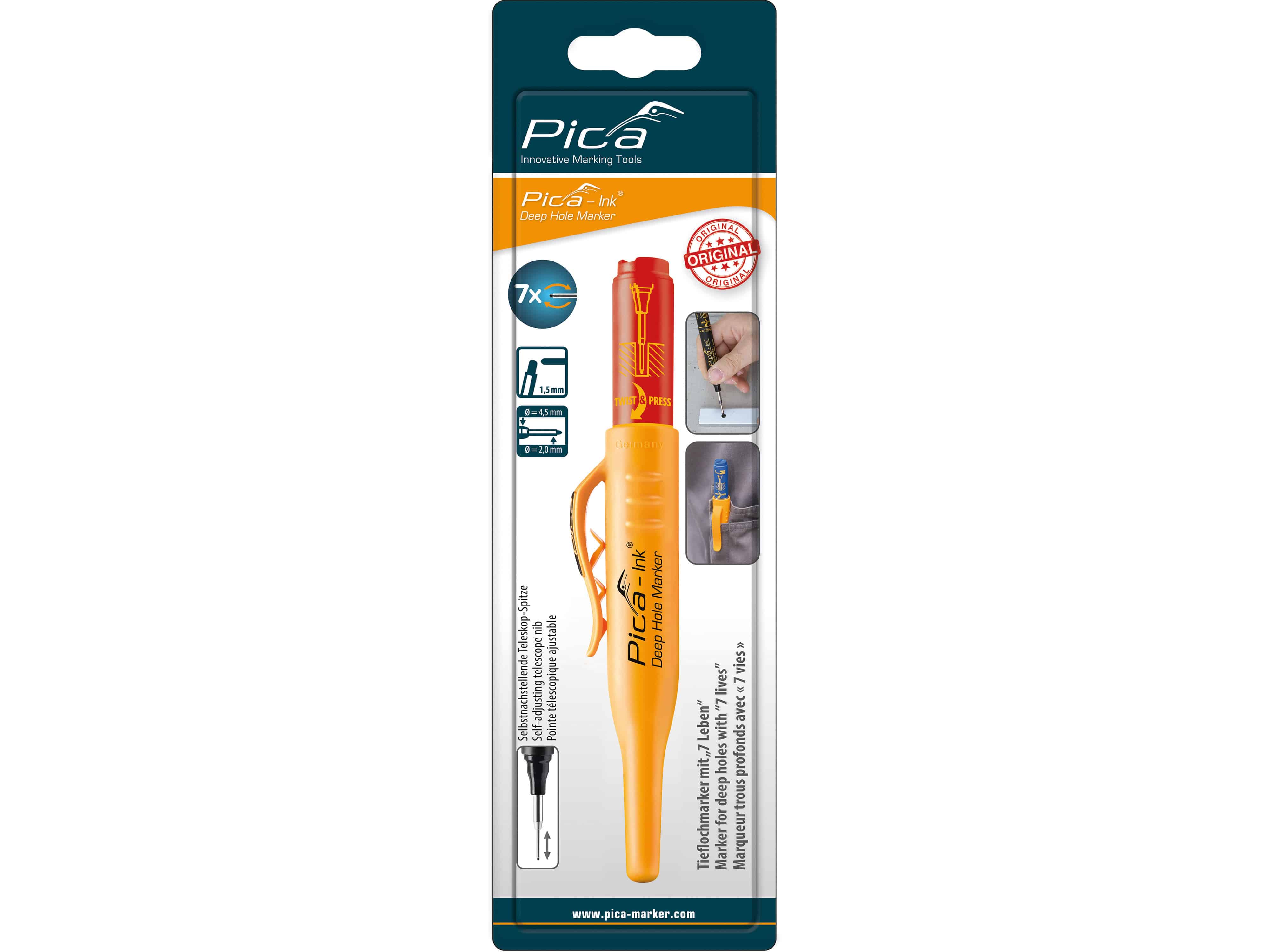 PICA Ink Tieflochmarker 150/40/SB, rot