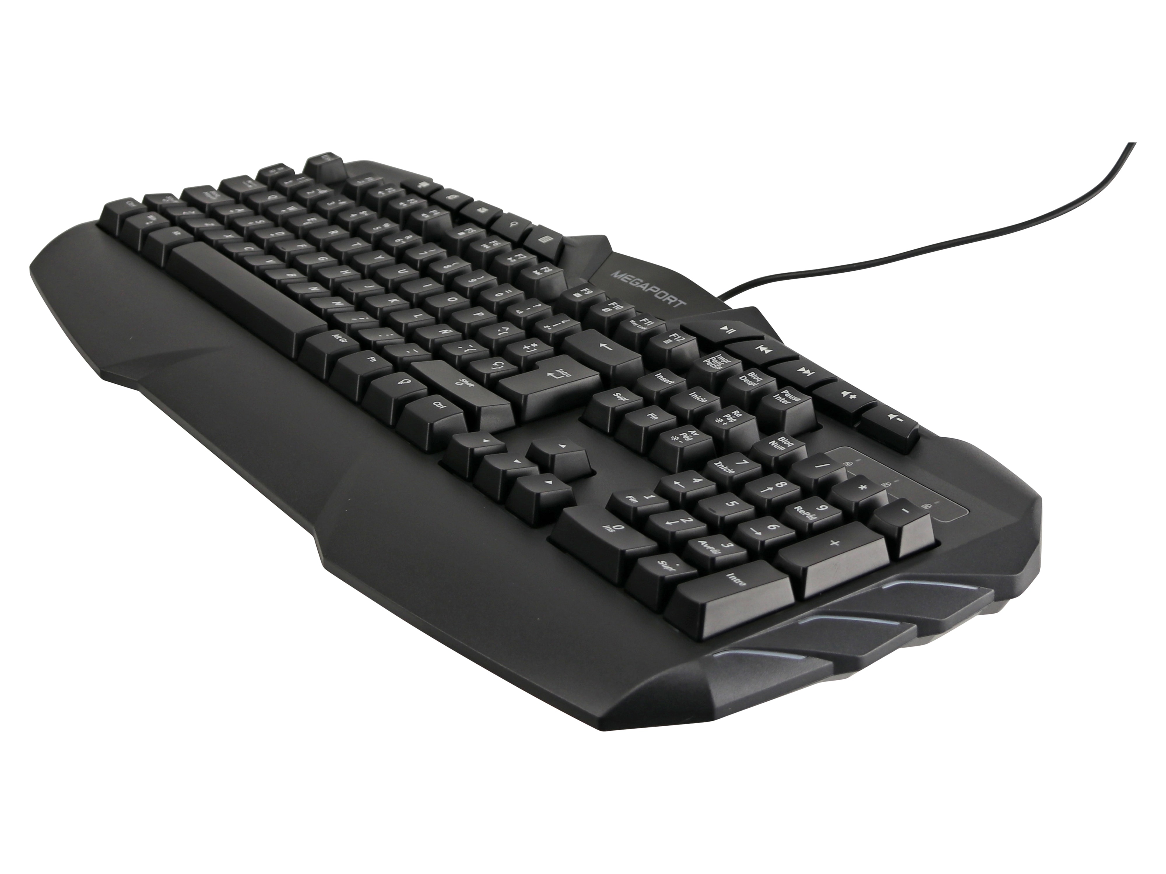 Tastatur/Maus-Set, MEGAPORT, M-GCM600, spanisches Tastaturlayout