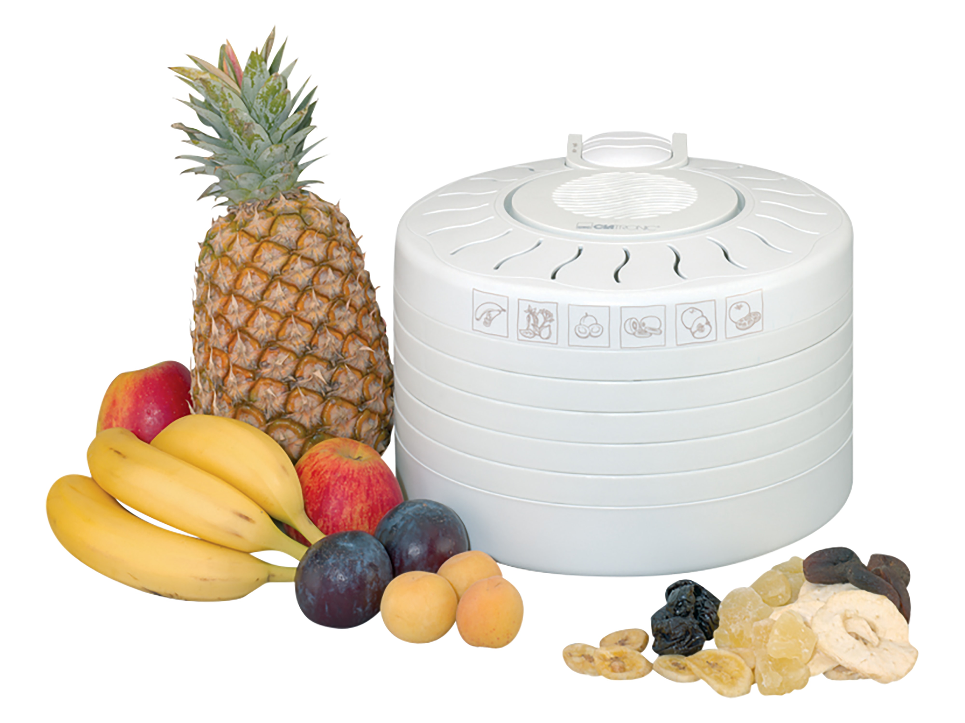 CLATRONIC Dörrobstautomat DR2751, 5 Ebenen, weiß, 250 W