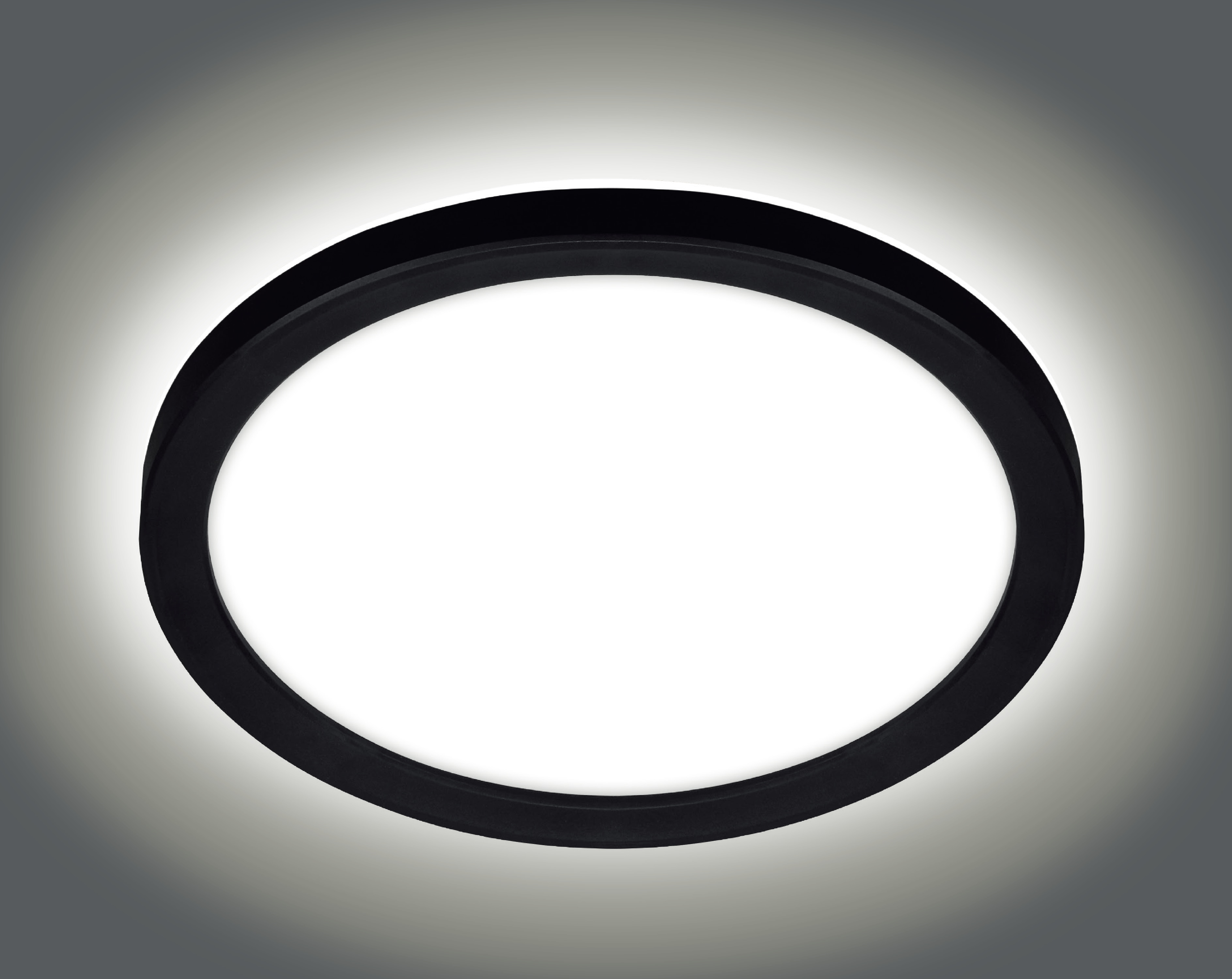 BLULAXA LED-Deckenleuchte, 12W, 3000K, 1200lm, warmweiß, IP20, schwarz
