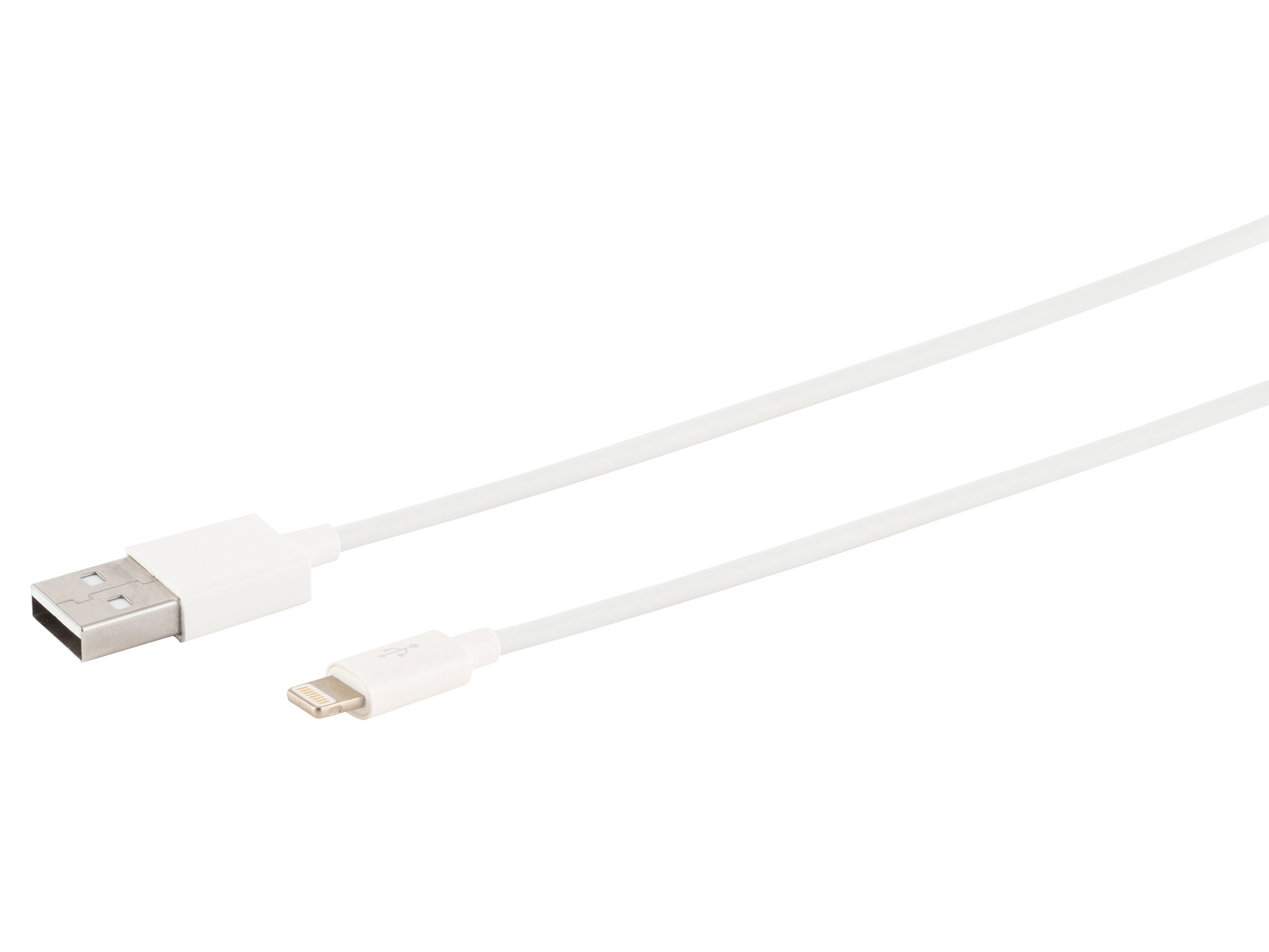 S-IMPULS USB-A Ladekabel 8-Pin 2.0 ABS weiß 0,1m