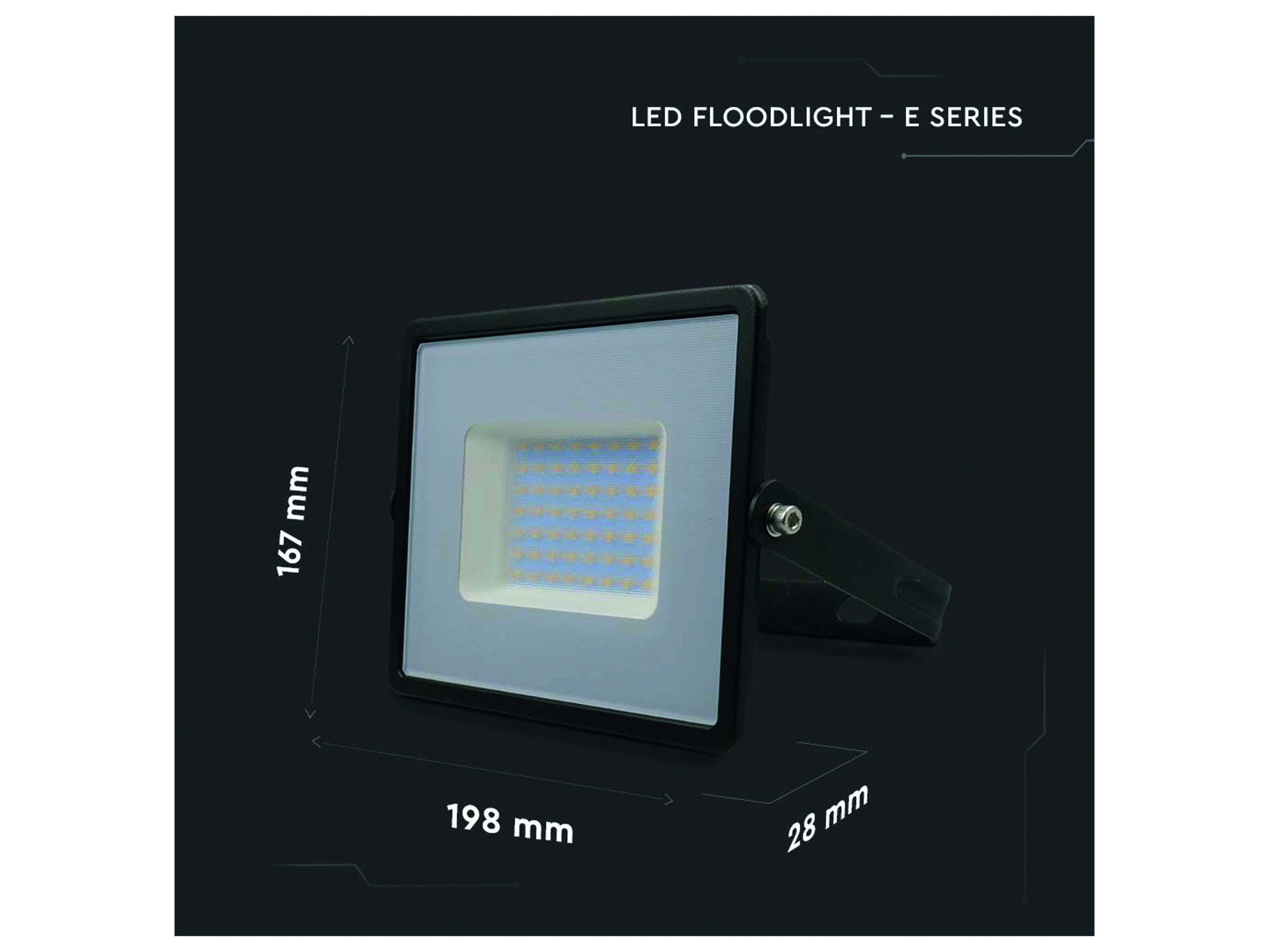 V-TAC LED-Fluter VT-4051, 50W, 4300lm, 4000K, IP65