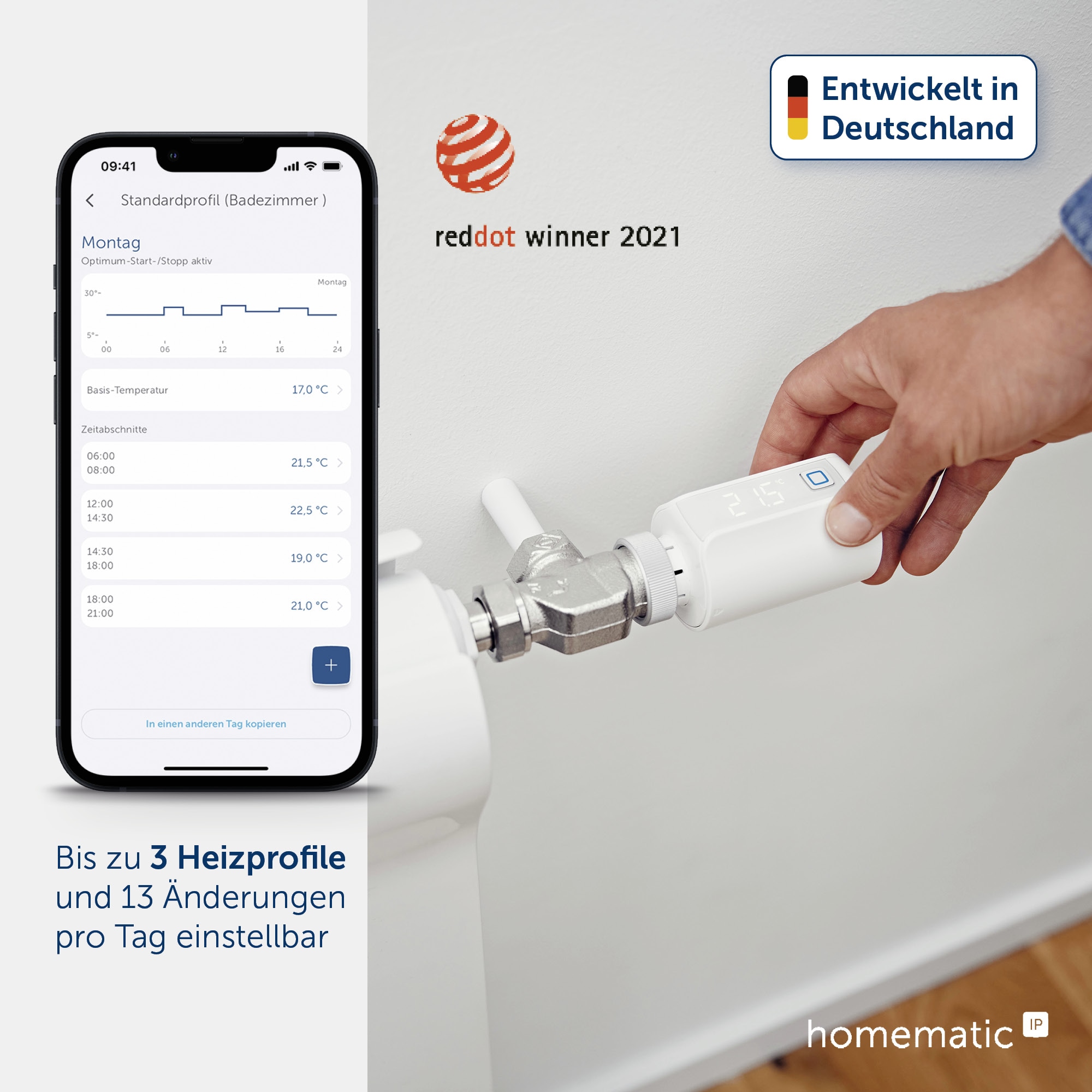 HOMEMATIC IP 155105A0, Heizkörperthermostat EVO HOMEMATIC IP 155105A0, Heizkörperthermostat EVO