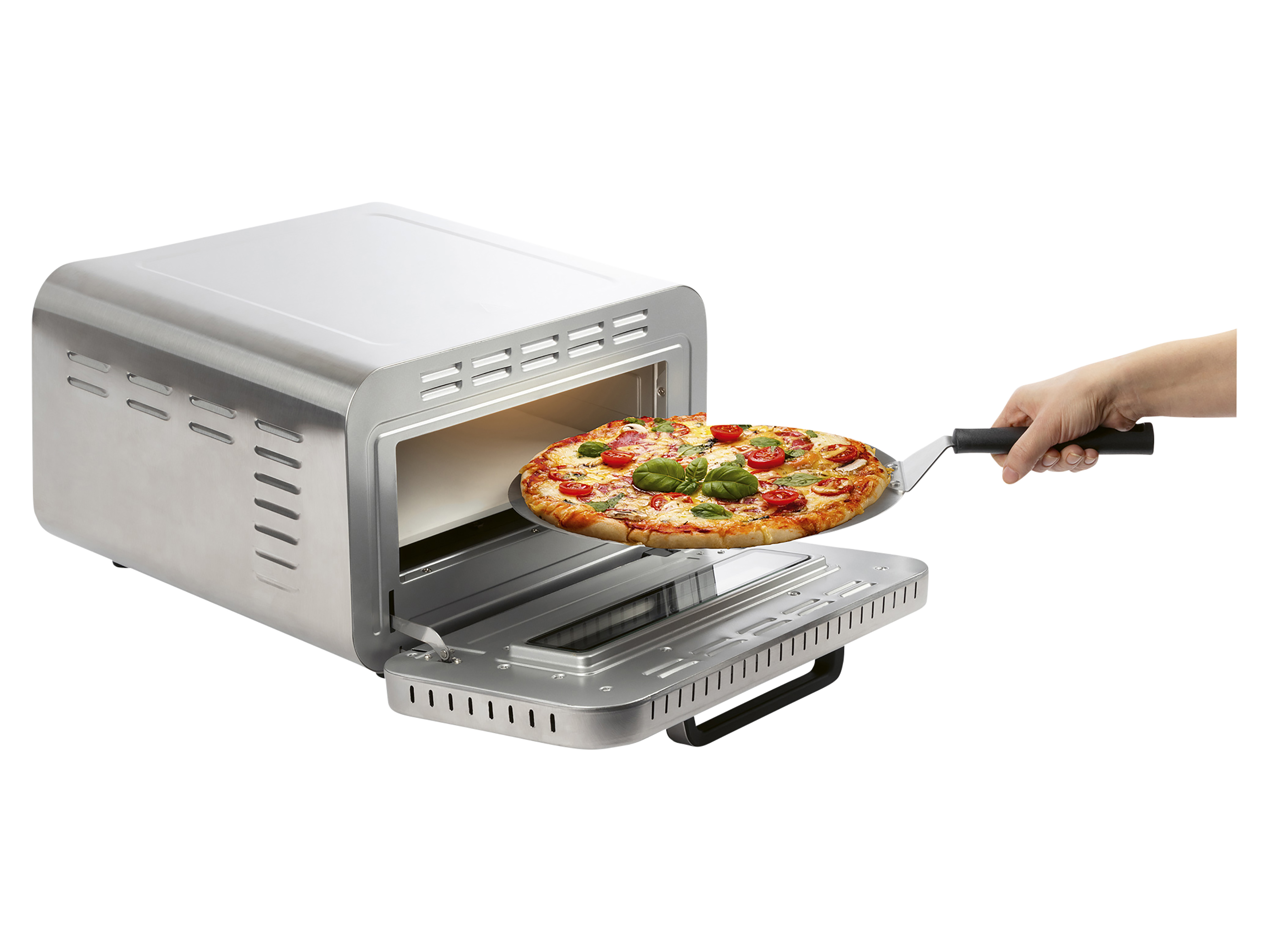 PROFICOOK Pizzaofen PC-PO 1323, inkl. Pizzastein & Pizzaheber, 400°C