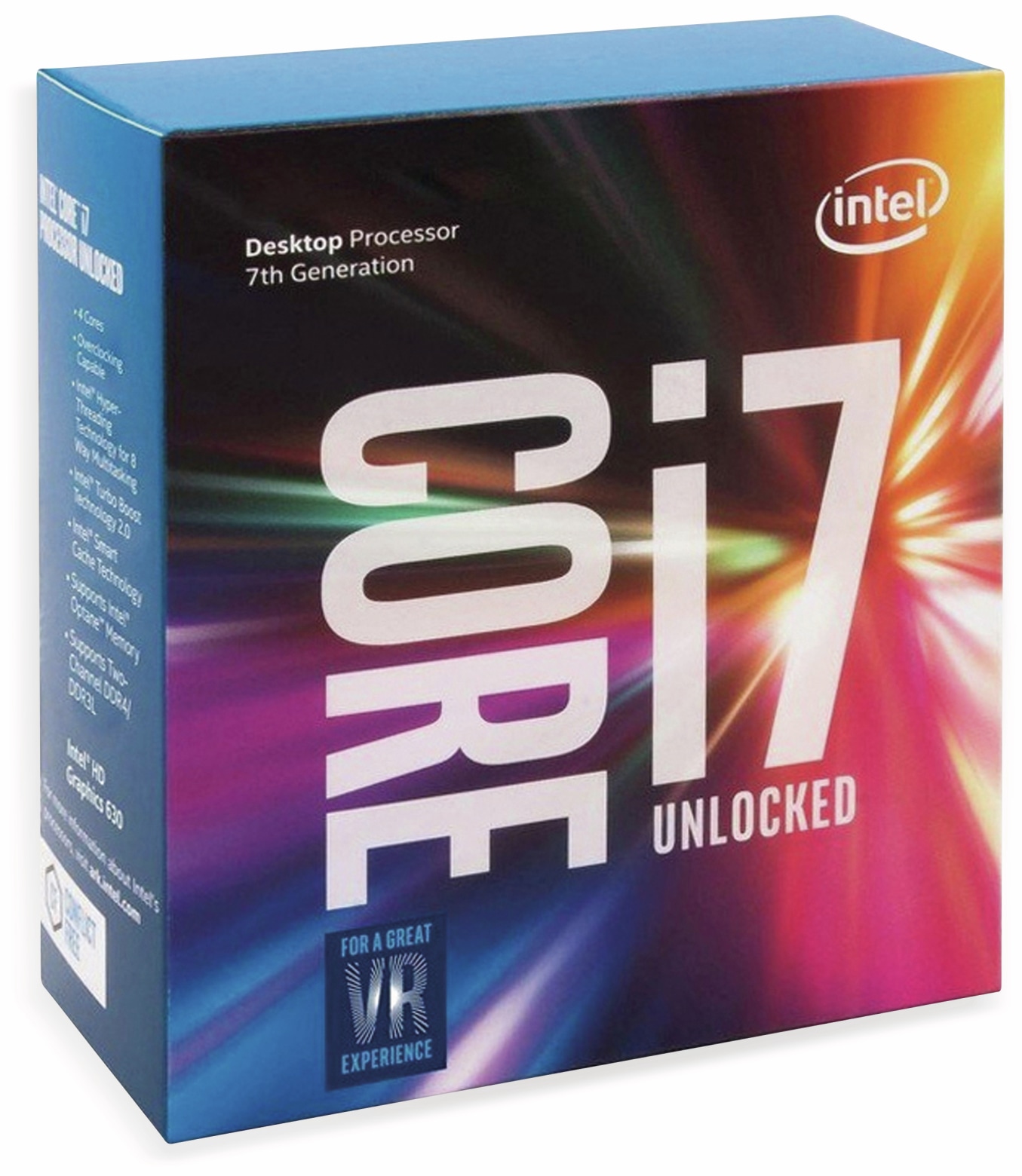Intel CPU Core i7-7700K, 4x 4,2 GHz, LGA1151, übertaktungsgeeigent