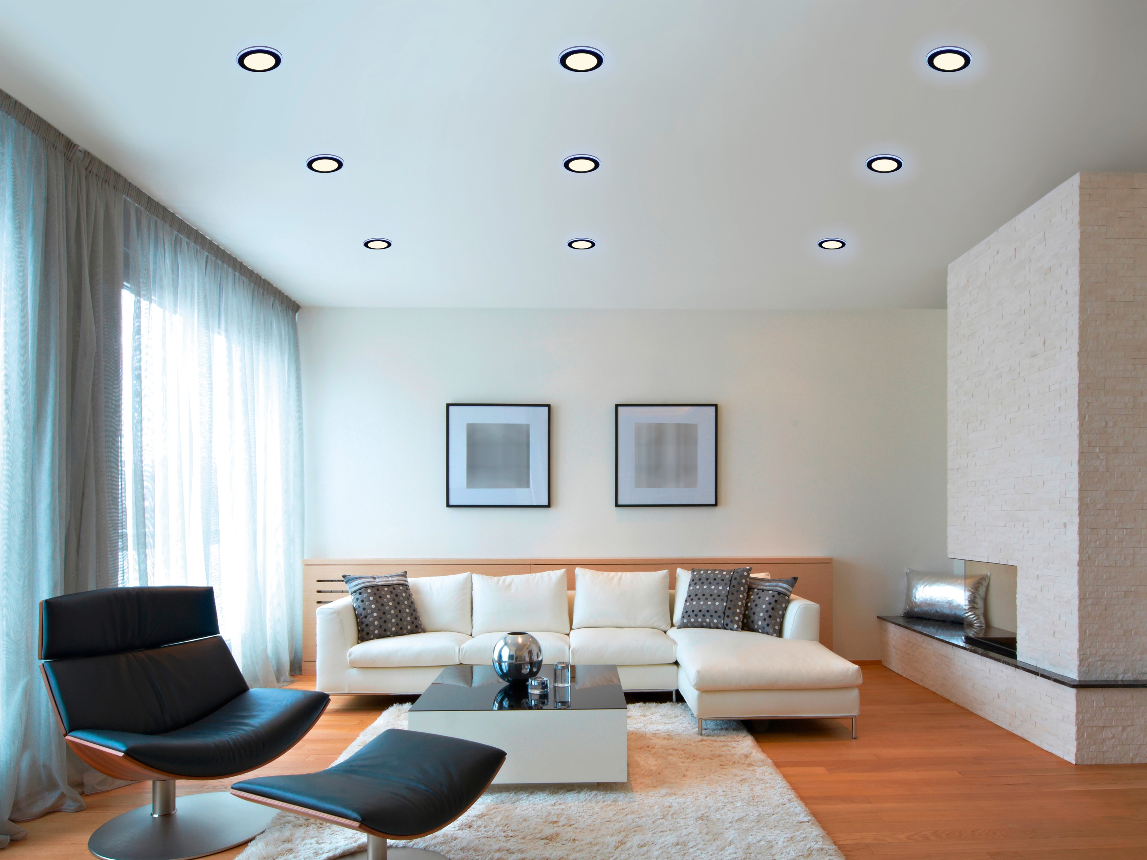 TRIO LED-Einbauleuchte Aura 652310132 schwarz, 5 W, 450 lm, 3000 K