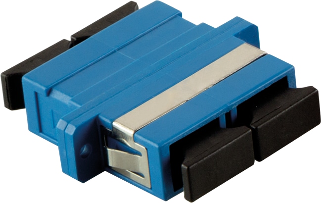 LOGILINK Glasfaser SC/SC Duplex Kupplung FA01SC1, mit Flansch, blau