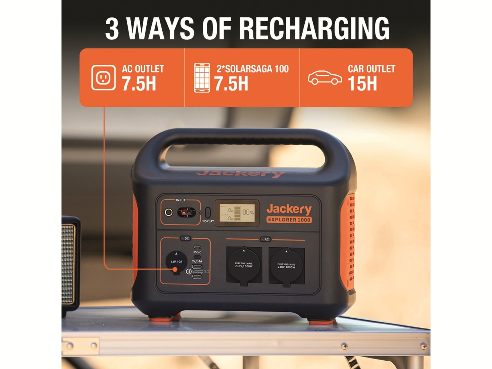 JACKERY Powerstation-Set Explorer 500EU + 100 W Solarmodul