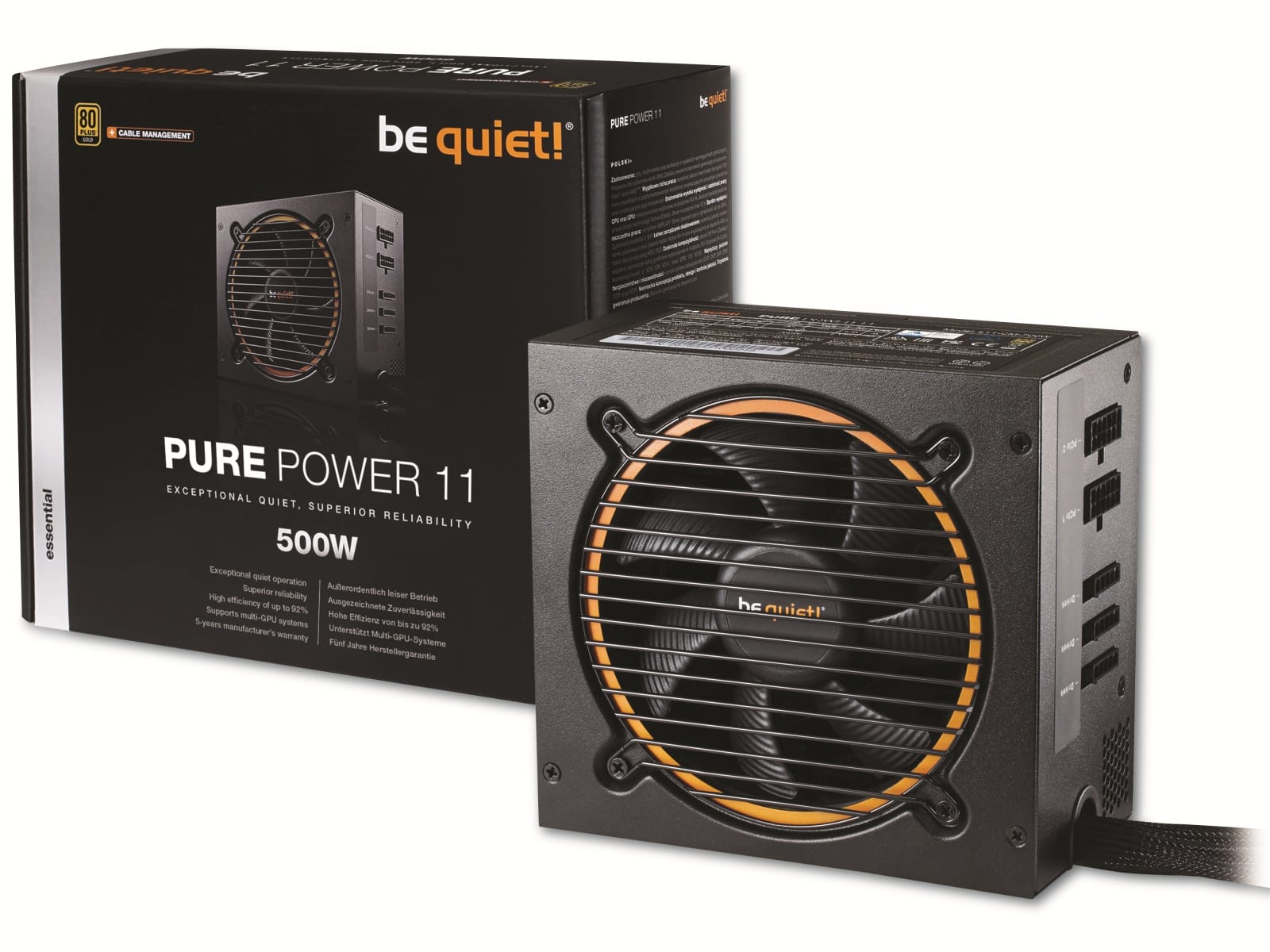 BE QUIET! PC-Netzteil Pure Power 11 CM, 500W, 80+ Gold, Kabelmanagement
