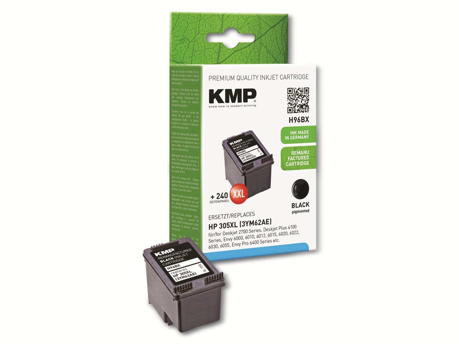 KMP Tintenpatrone H96BX, schwarz, für HP Deskjet