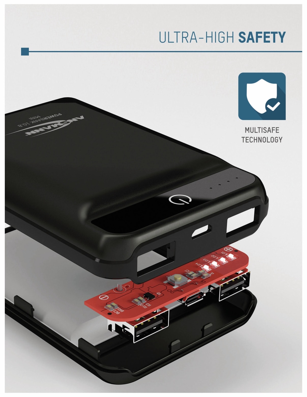 ANSMANN USB Powerbank 10.8 mini, 10.000 mAh ANSMANN USB Powerbank 10.8 mini, 10.000 mAh