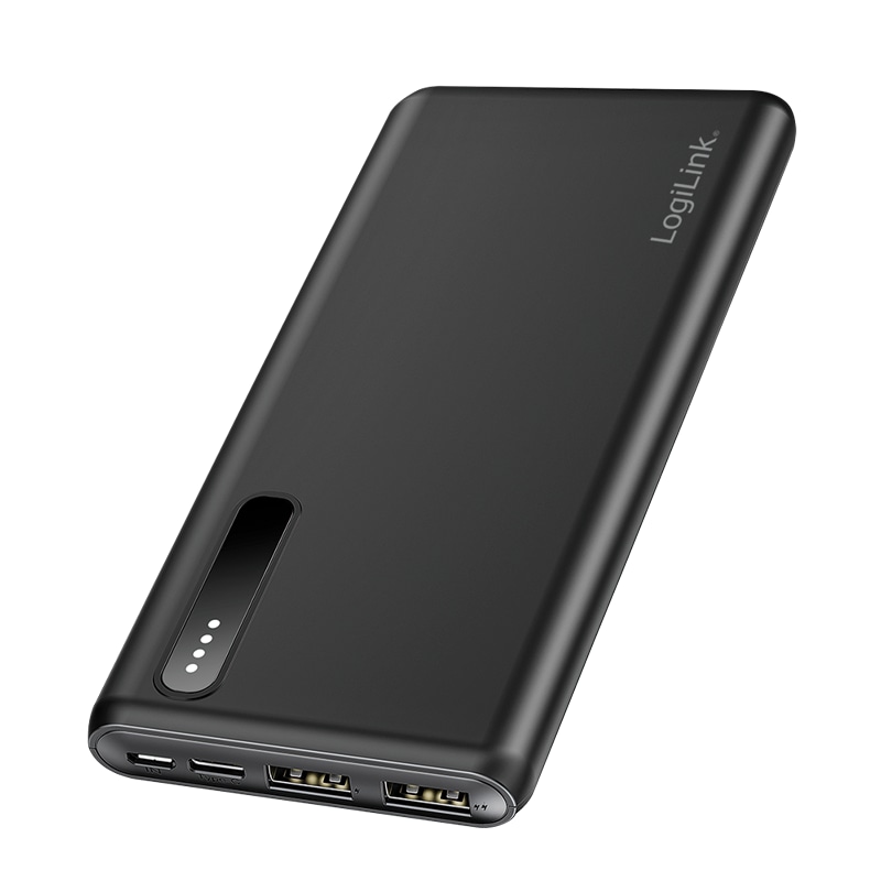 LOGILINK Powerbank PA0311 schwarz, 8000 mAh, 2x USB-A, 2-in-1-Kabel LOGILINK Powerbank PA0311 schwarz, 8000 mAh, 2x USB-A, 2-in-1-Kabel