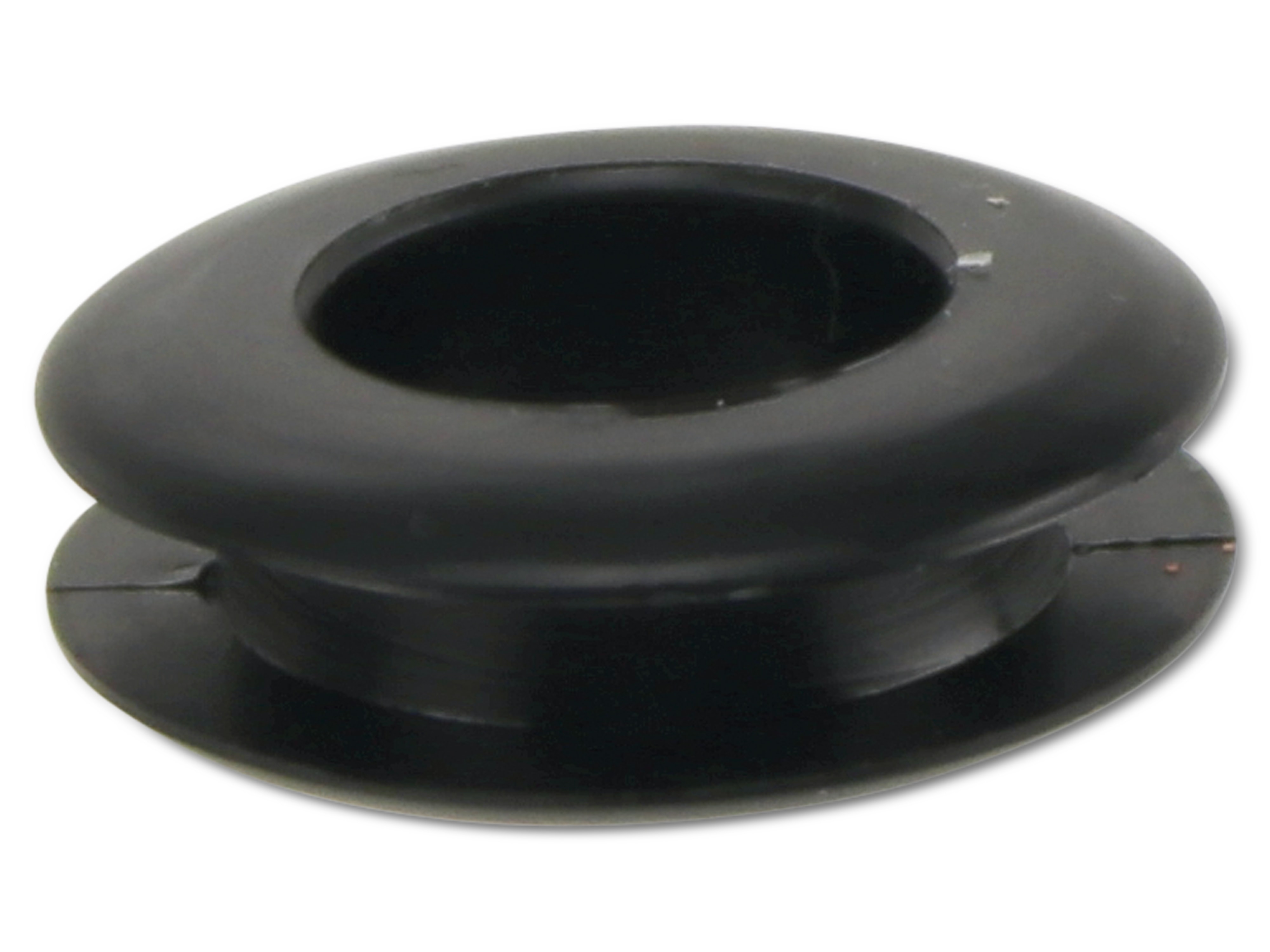 KSS Kabeldurchführungstülle PVC, schwarz, Plattenstärke 3,4, Loch-Ø 10,5, offen, 1 Stück