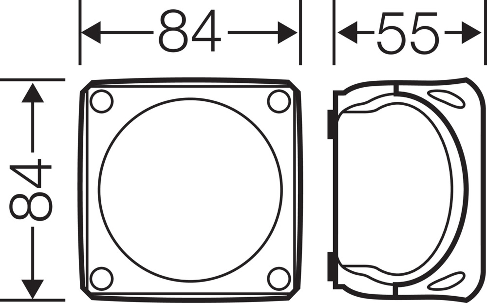 HENSEL Abzweigkasten DK 0100 G, 84x84x55 mm, grau HENSEL Abzweigkasten DK 0100 G, 84x84x55 mm, grau