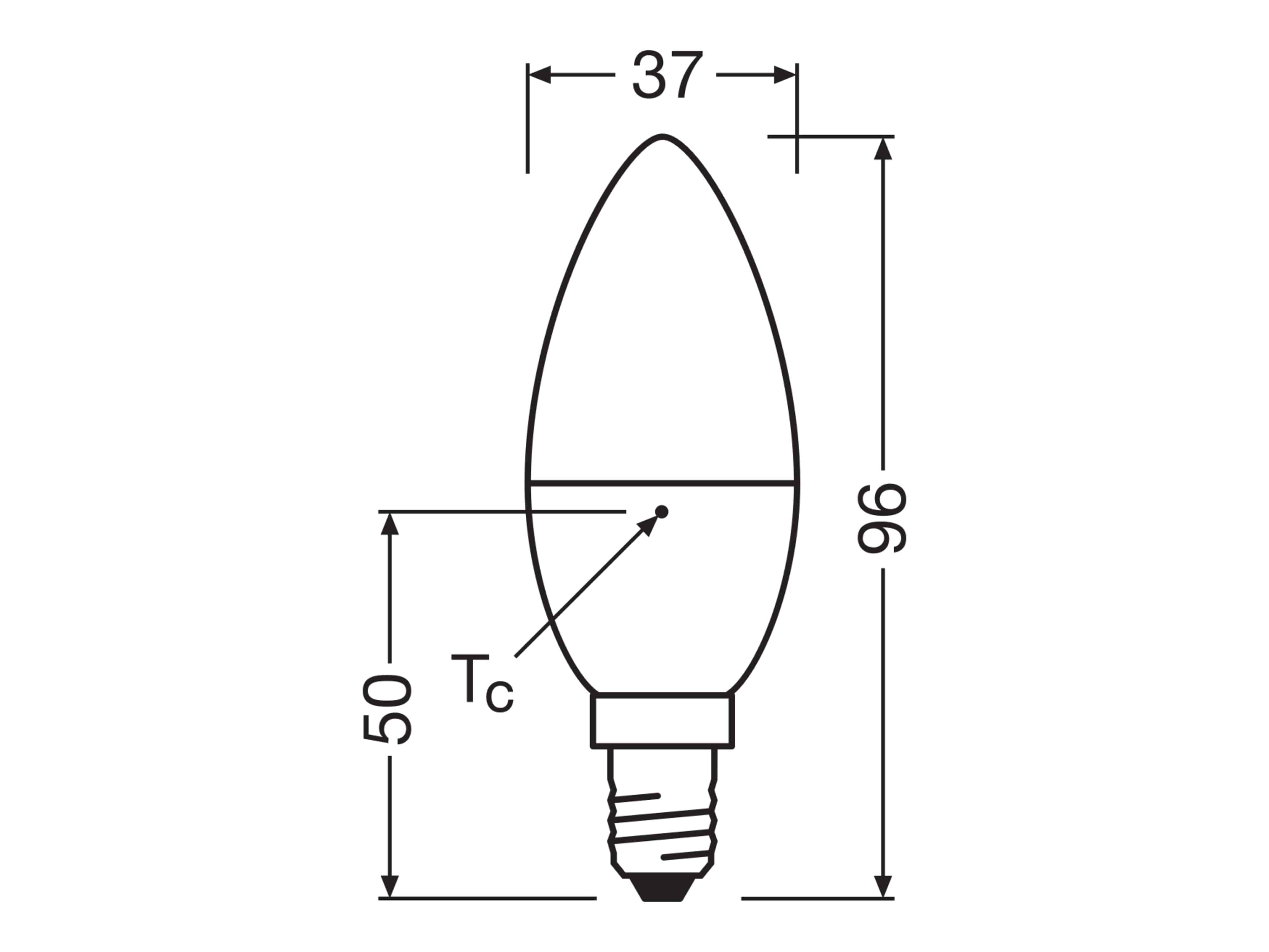 LEDVANCE LED-Lampe, E14, 4,9W, 2700K, EEK: F, 470lm, warmweiß LEDVANCE LED-Lampe, E14, 4,9W, 2700K, EEK: F, 470lm, warmweiß