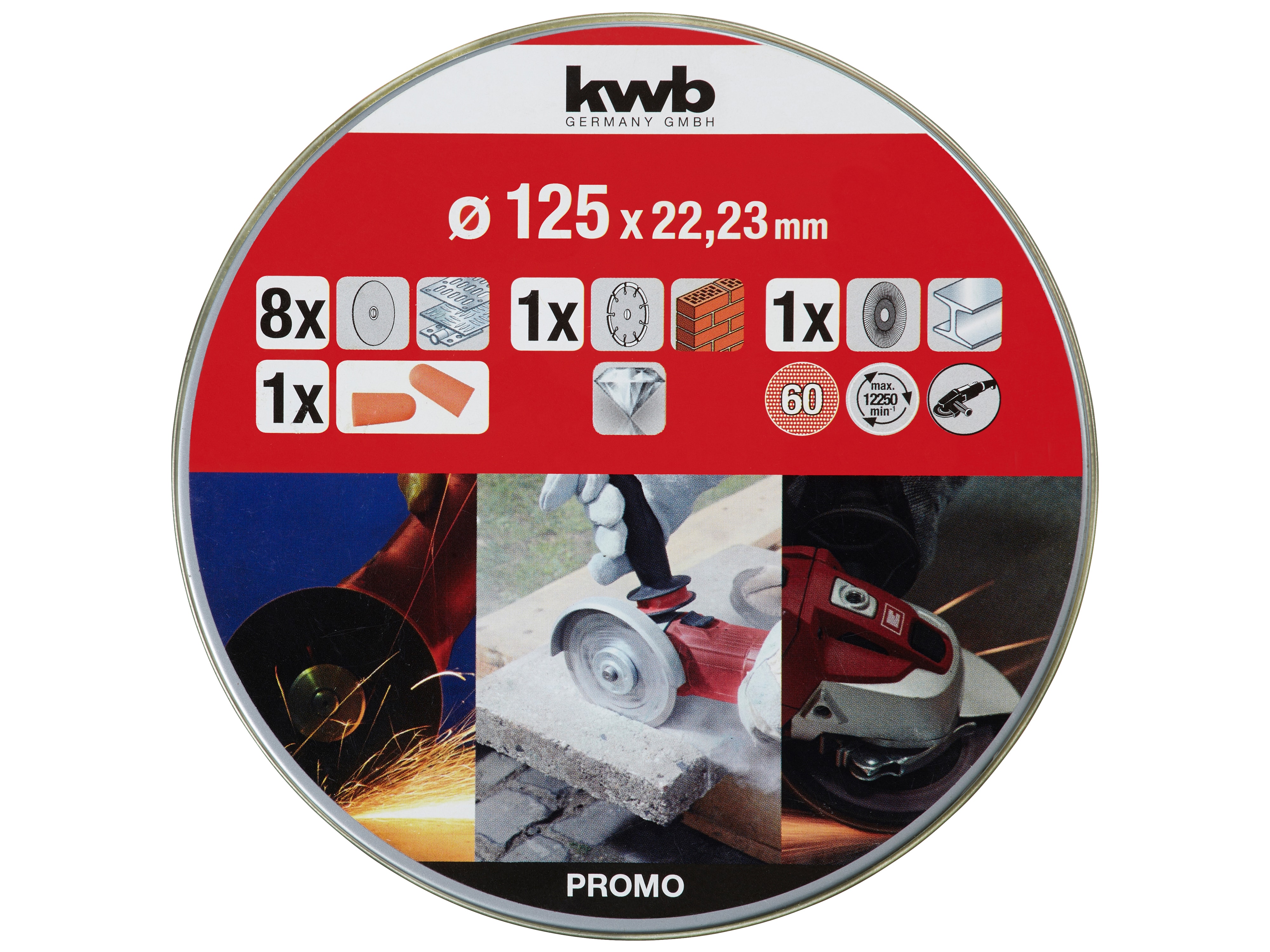 KWB Trennscheiben-Set, 712042, 125 mm, 10 Stück KWB Trennscheiben-Set, 712042, 125 mm, 10 Stück