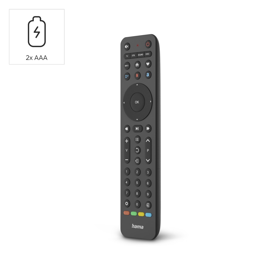 HAMA Universal-Fernbedienung TV, Infrarot, für 4 Geräte