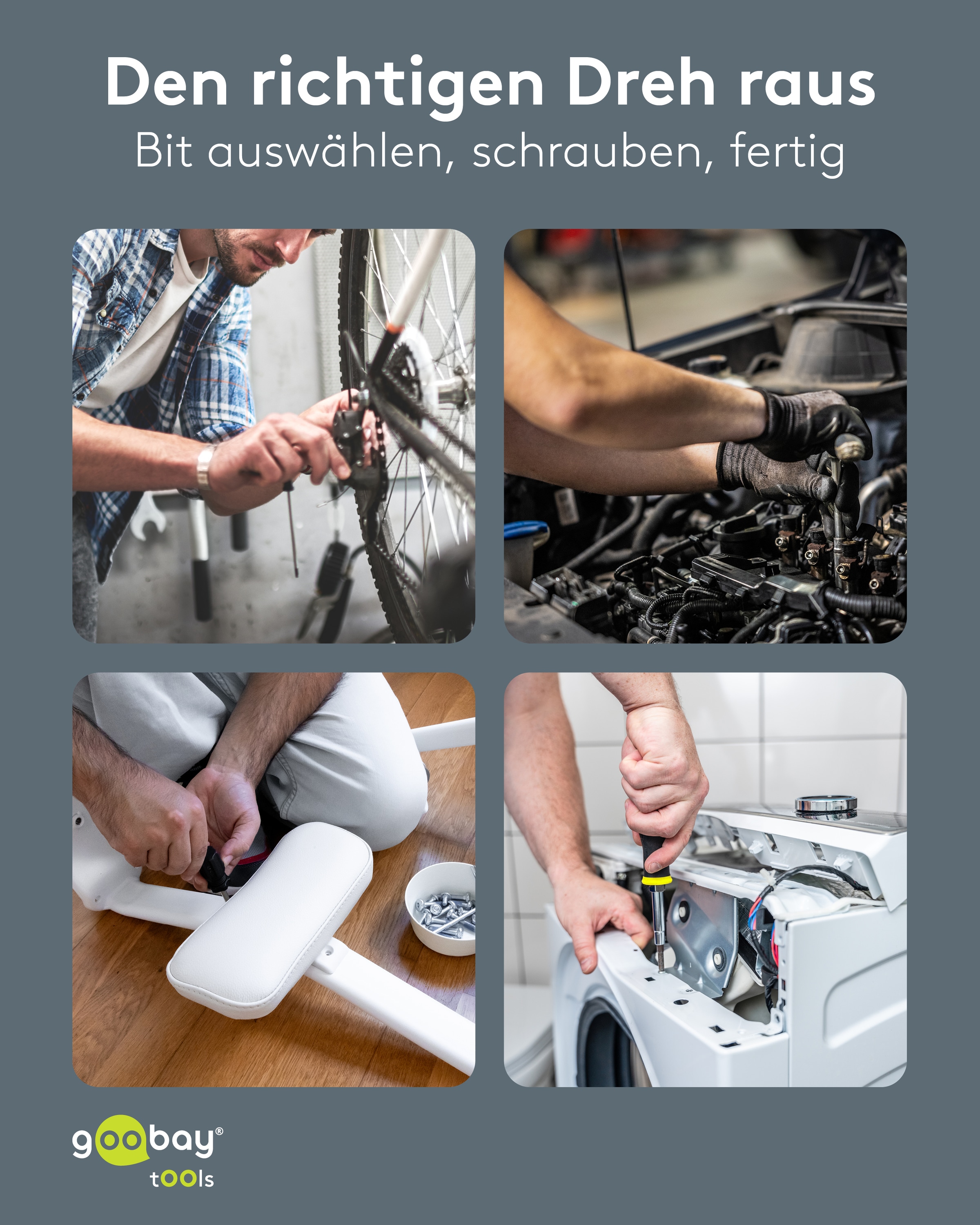 GOOBAY TOOLS Schraubendreher-Set, 77841, mit 30-tlg. Bitsatz