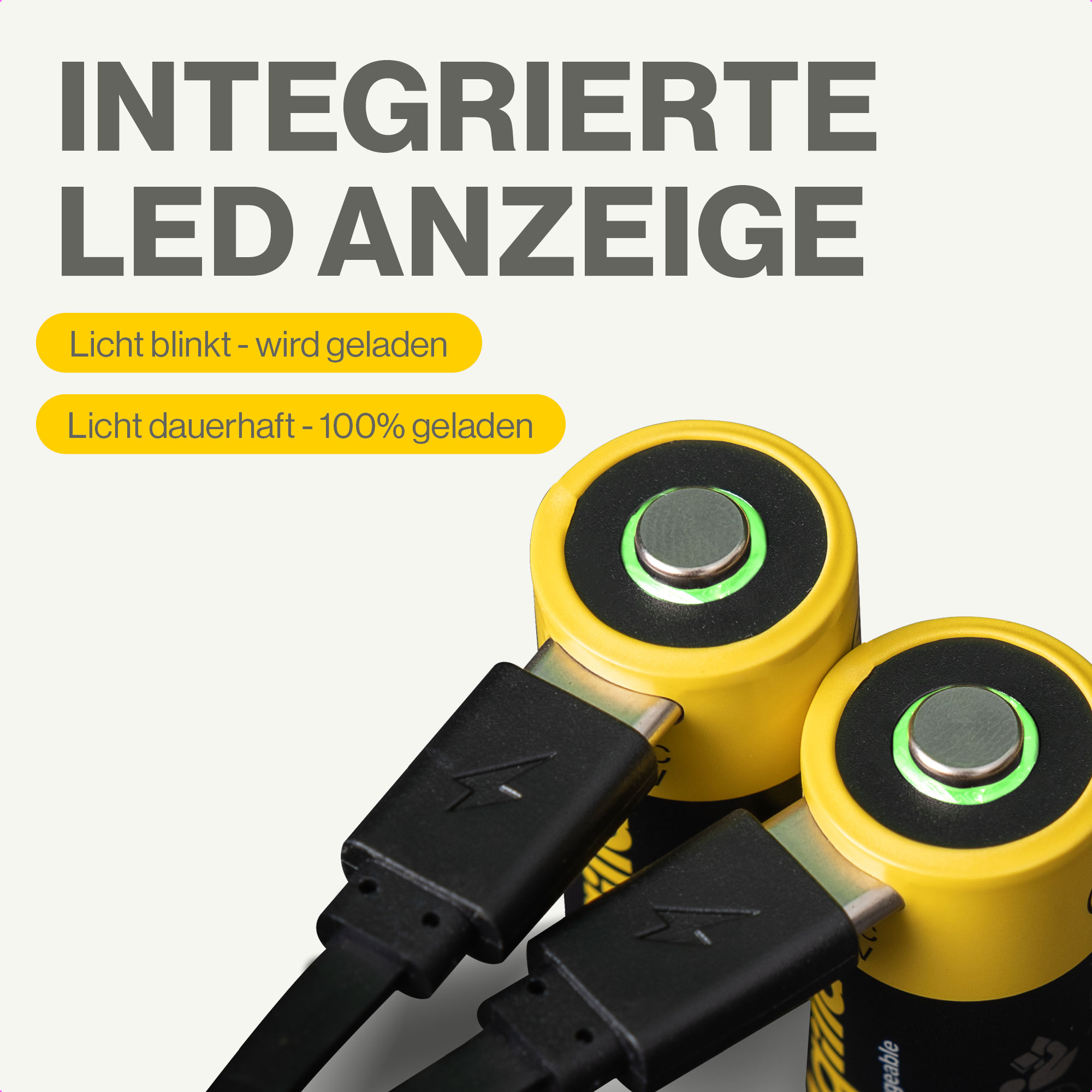Li-lon-Akku AQILLA, CR123A, USB-C, 3 V, 2er Pack