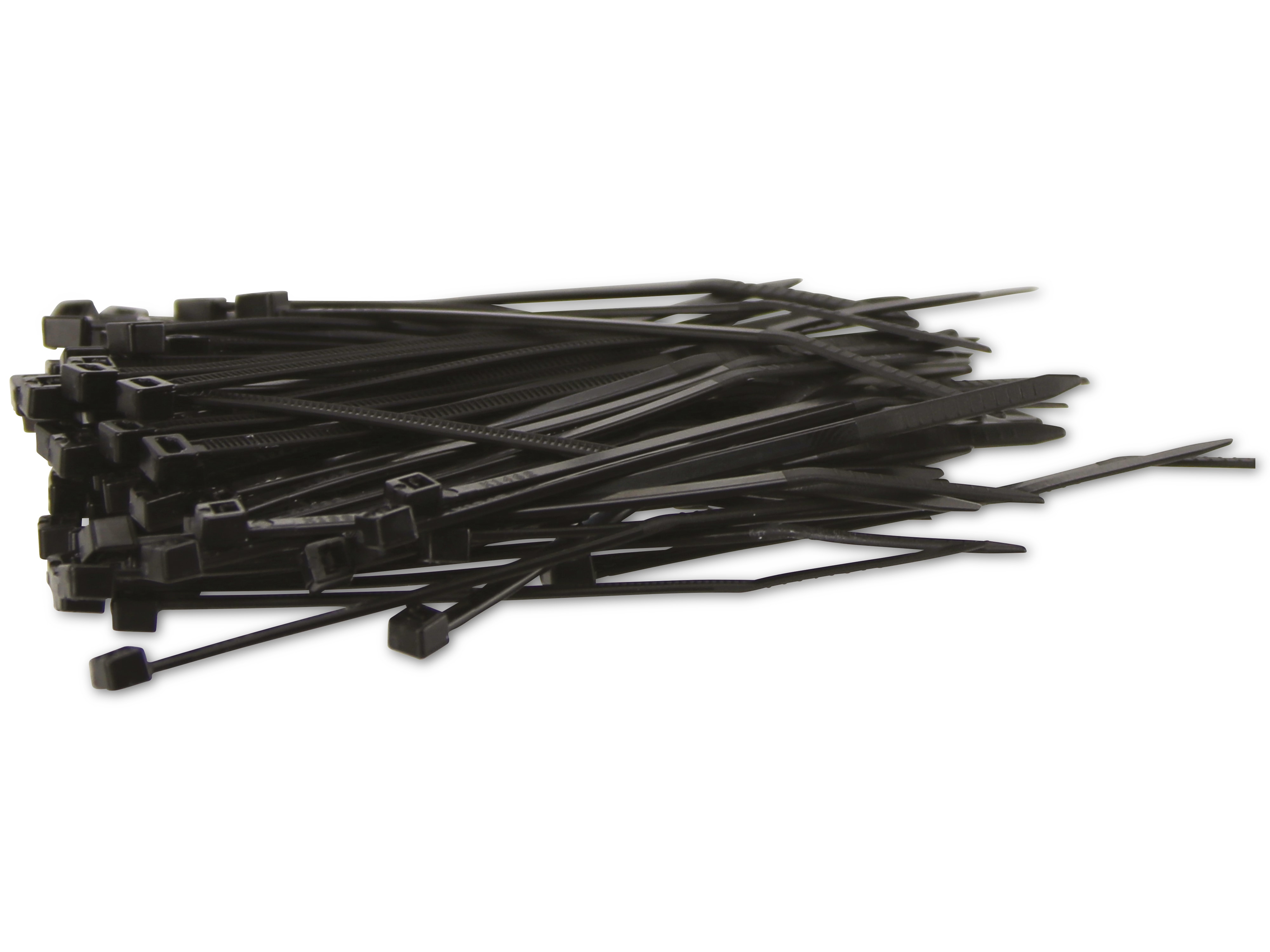 KSS Kabelbinder-Sortiment Polyamid 6.6, schwarz, 80x2,5, UV-beständig, 100 Stück