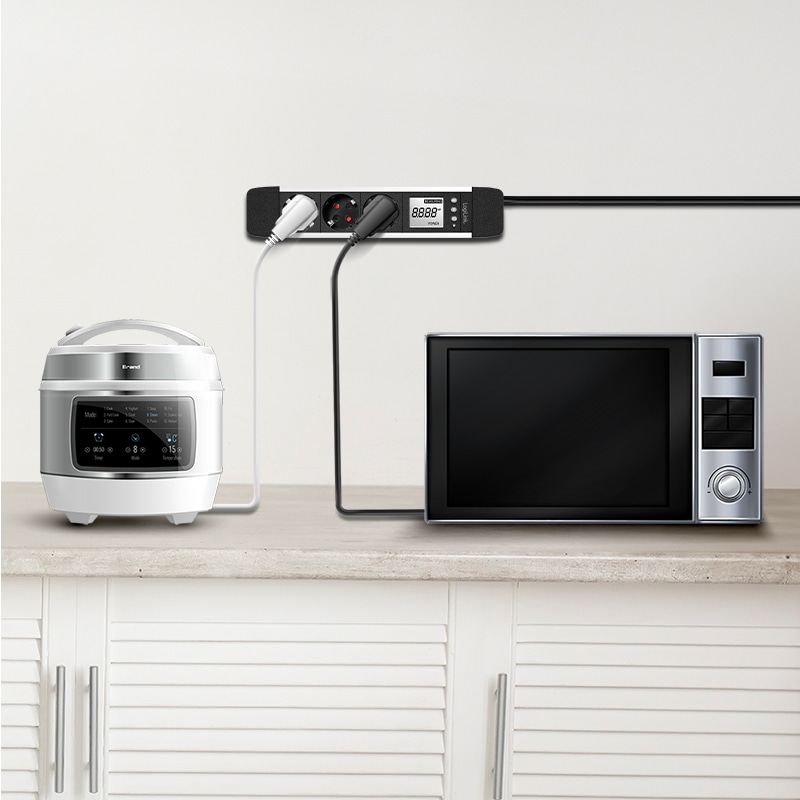 LOGILINK Steckdosenleiste LPS285, 3-fach, Display, Echzeit Energieverbrauch