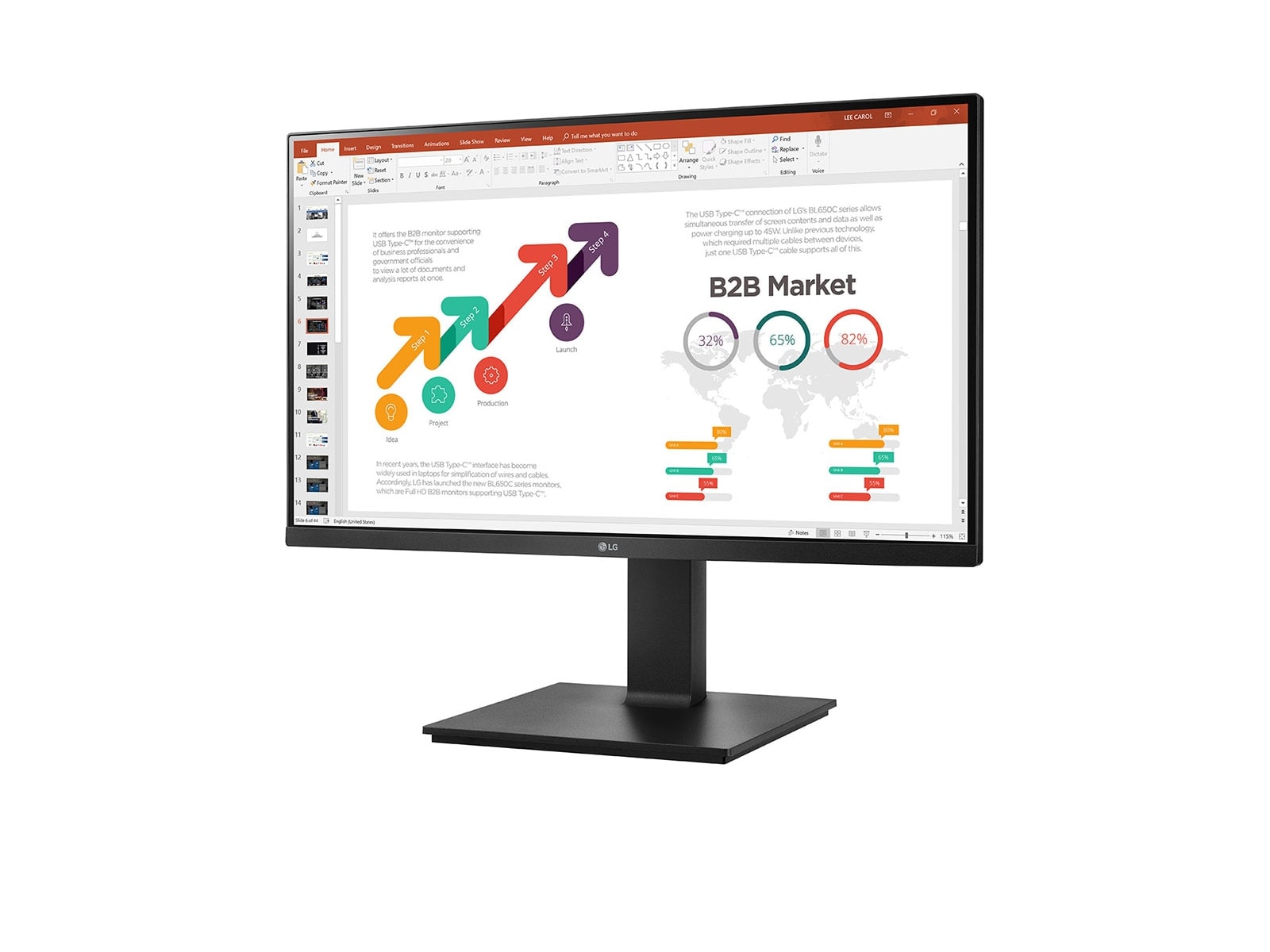 LG Monitor 61cm/24'', 24BP450Y-B