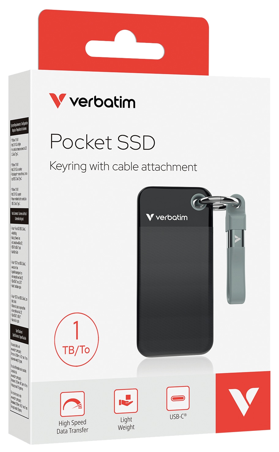 VERBATIM Externe SSD Pocket 1TB schwarz-grau VERBATIM Externe SSD Pocket 1TB schwarz-grau