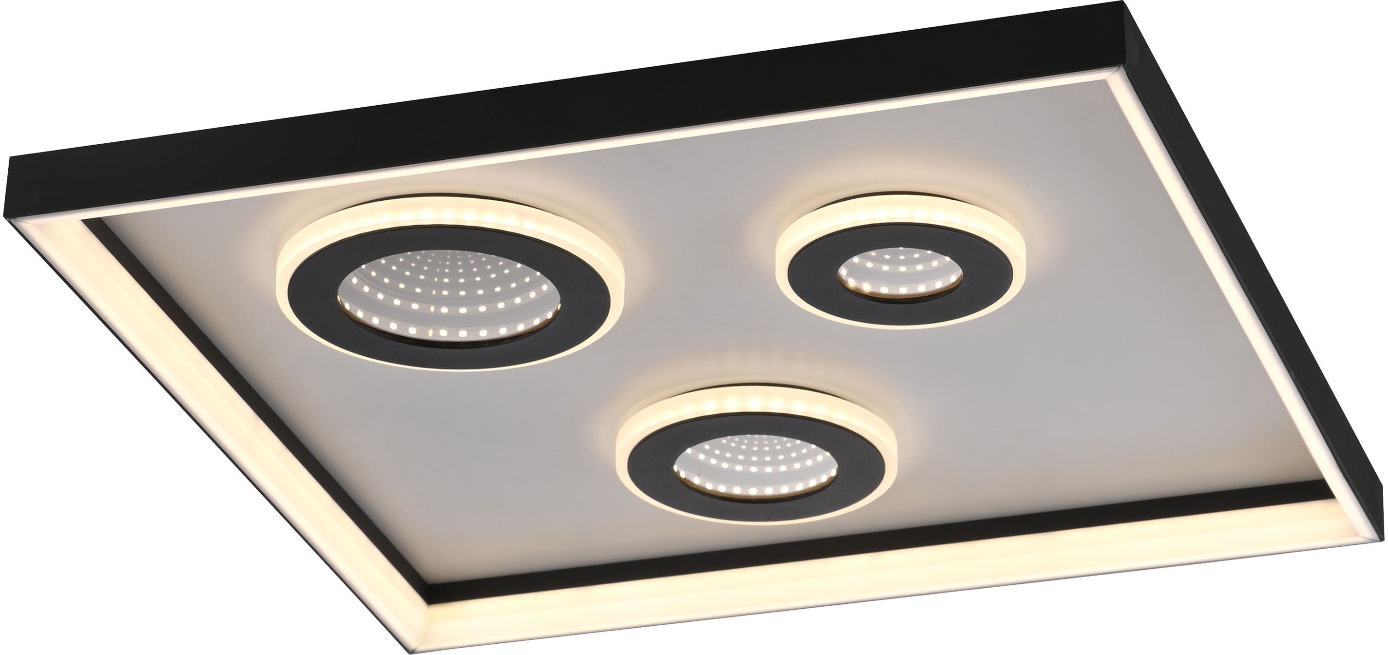PAUL NEUHAUS LED-Deckenleuchte 6856-18 schwarz, 32 W, 4000 lm, CCT, Fernbedienung