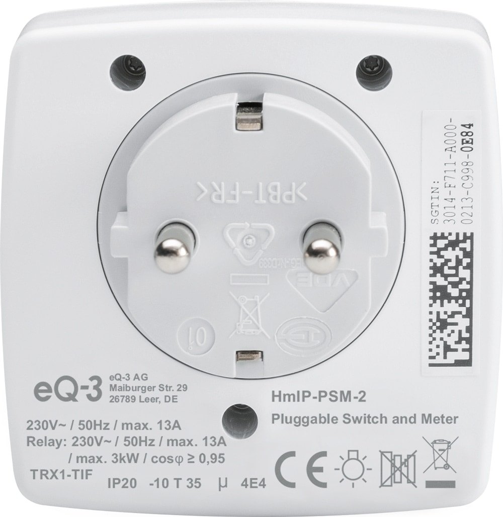 HOMEMATIC IP 157337A0, Schalt-Messsteckdose, 6 Stück