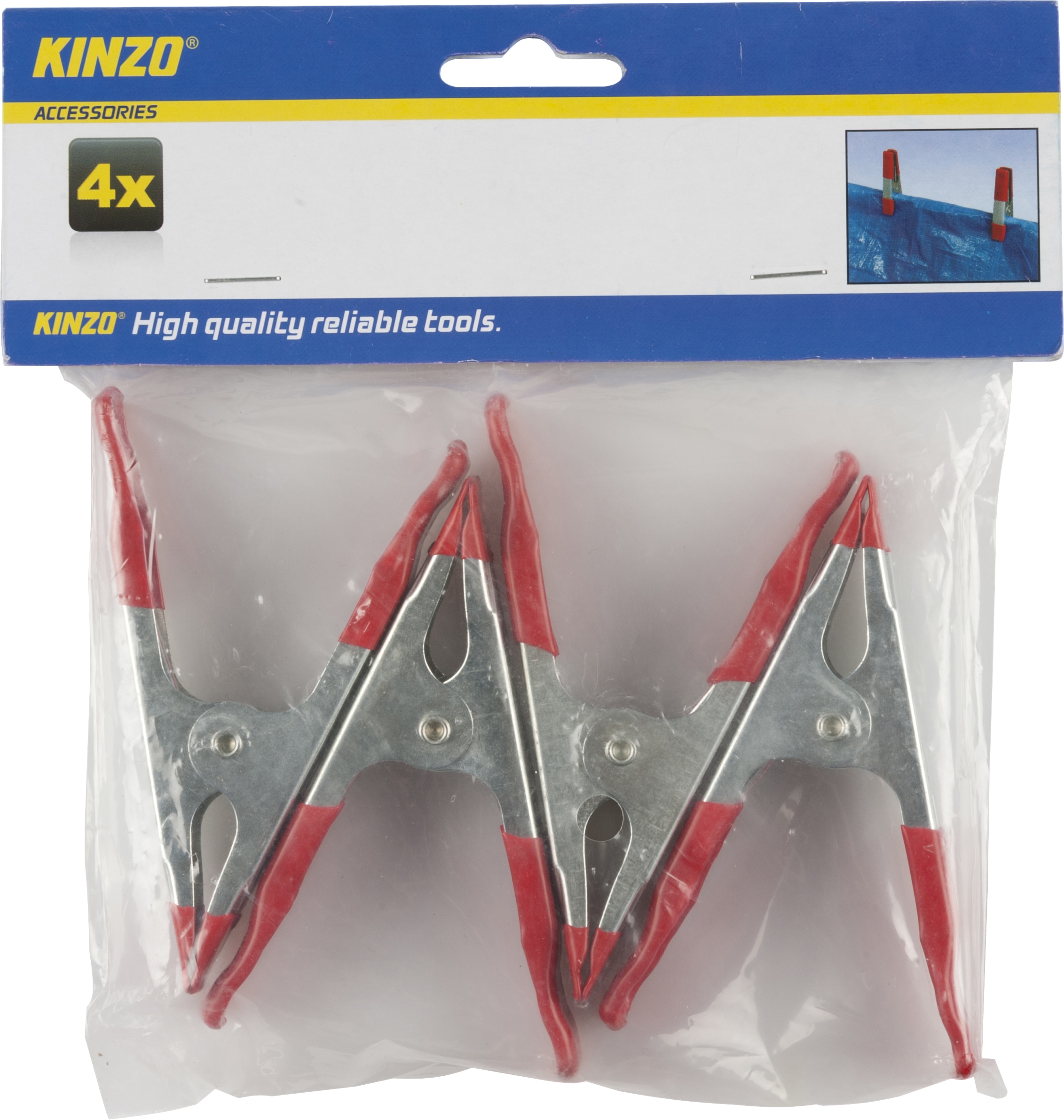 KINZO, Federklemmen-Set, 4Stück KINZO, Federklemmen-Set, 4Stück