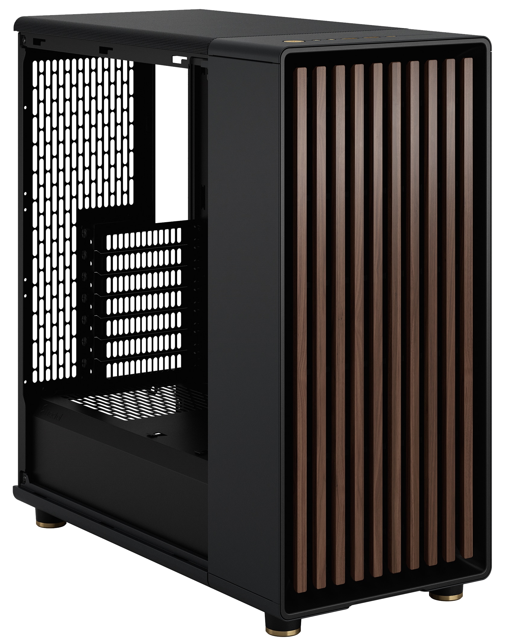 FRACTAL Midi Tower Design North Charcoral schwarz