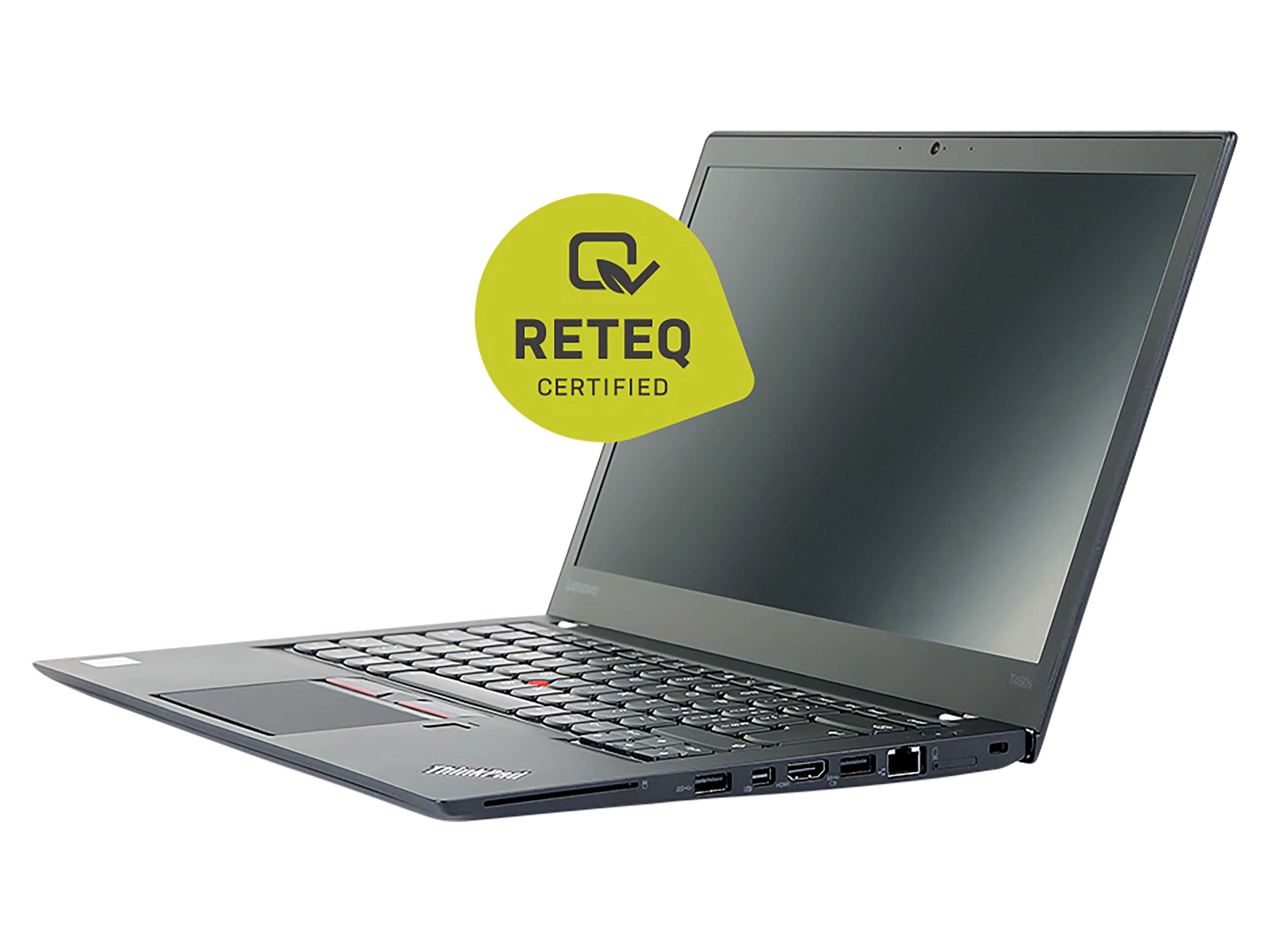 LENOVO Notebook THINKPAD T460S, 35,56 cm (14"), i7, 20GB, 256GB, Win10Home, refurbished LENOVO Notebook THINKPAD T460S, 35,56 cm (14"), i7, 20GB, 256GB, Win10Home, refurbished